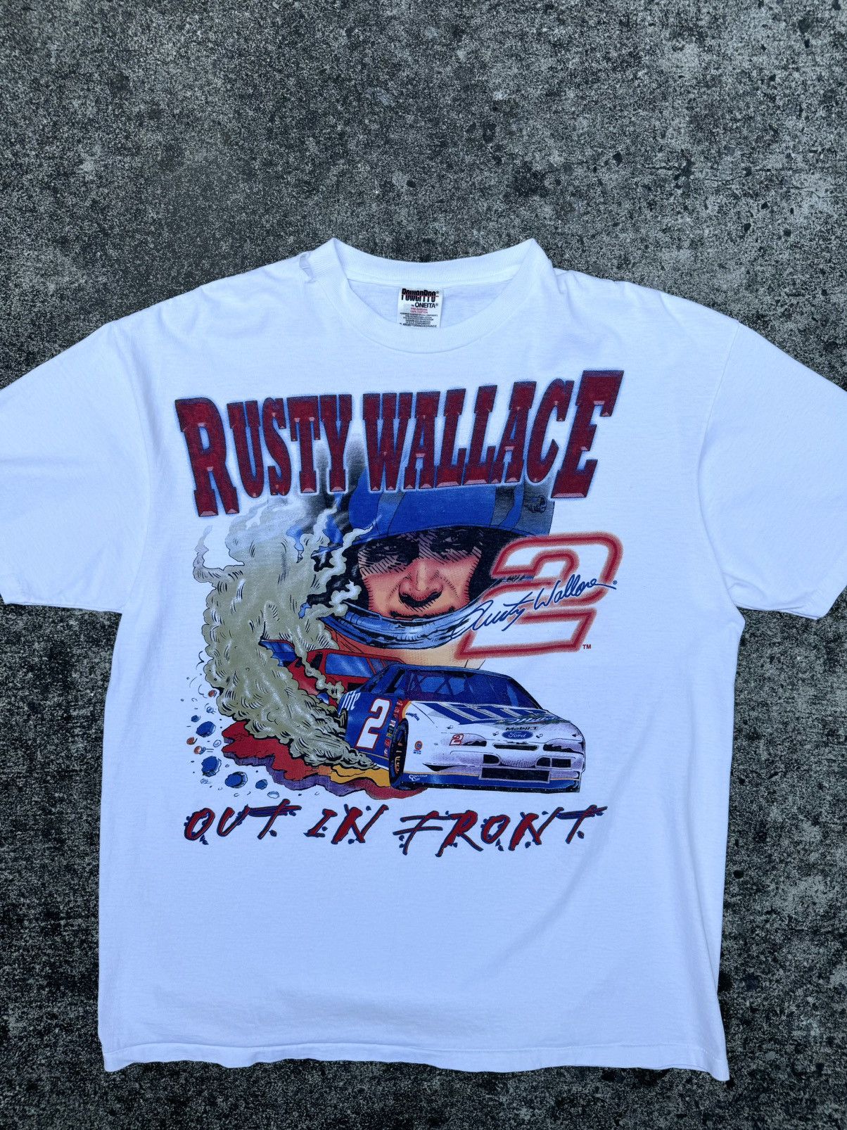 Vintage 1997 Rusty Wallace Out In Front Nascar Shirt Xl Hoodie, Sweatshirt | PodTeesHub.com