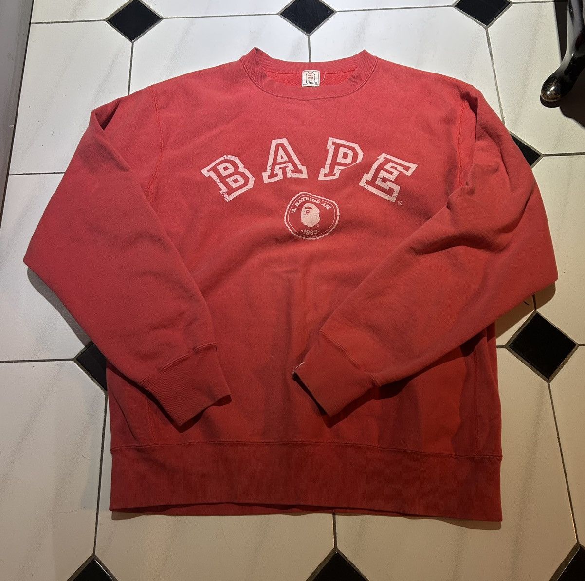 Vintage Bape Collegiate Crewneck T-Shirts, Hoodie, Sweatshirt | PodTeesHub.com