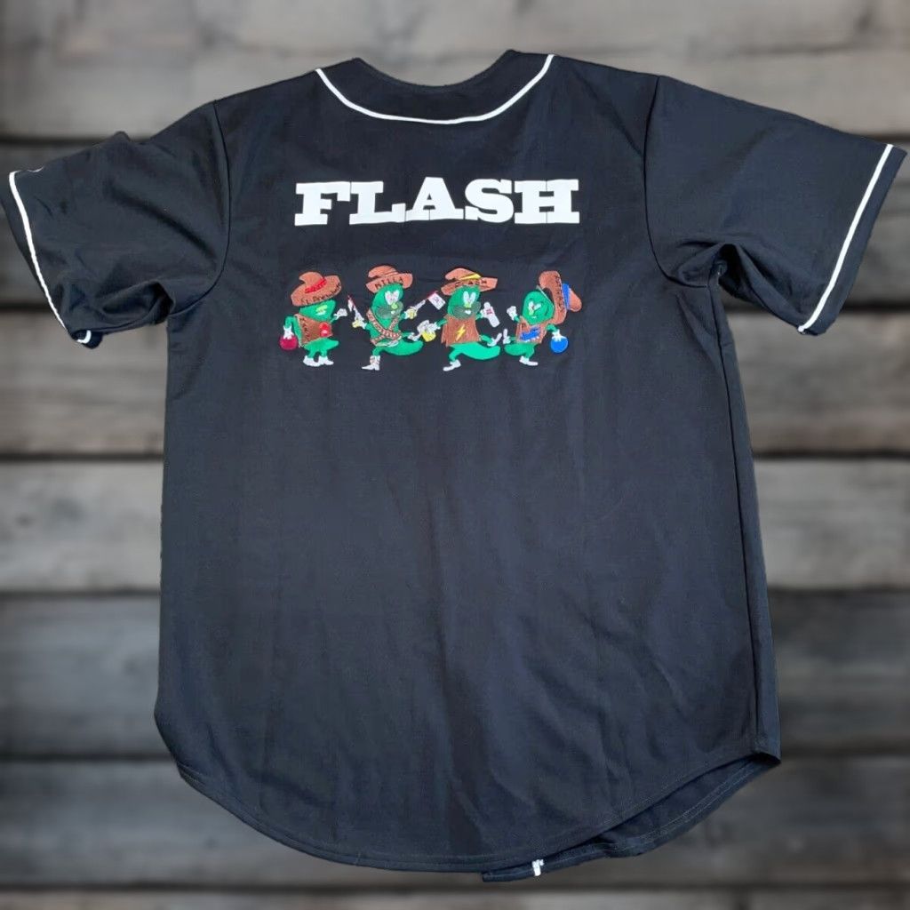 Etro Retro Embroidered Jalapeno Baseball Jersey Adult Xl Black White T-Shirts, Hoodie, Sweatshirt | PodTeesHub.com