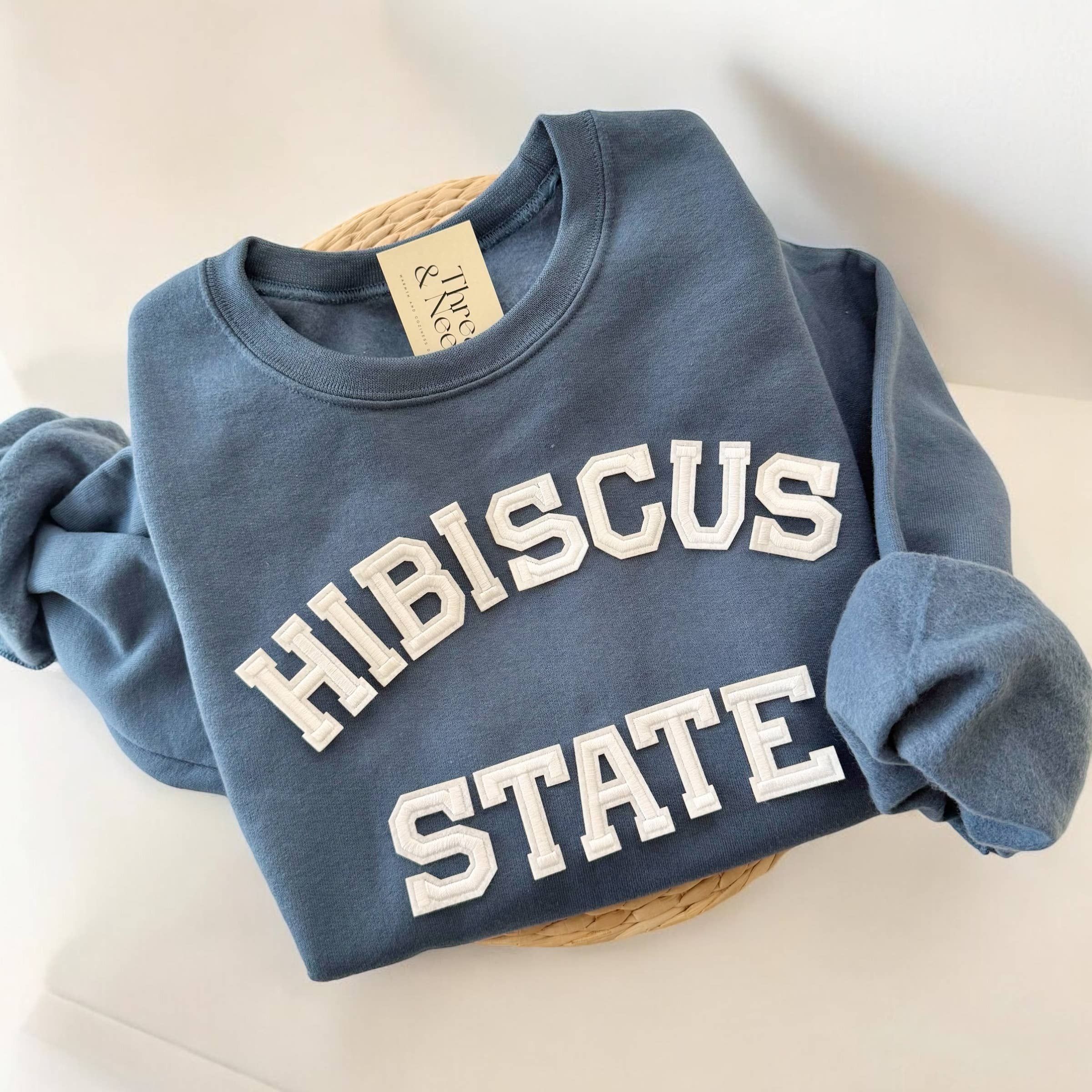 Hibiscus State Hawaii Crewneck Sweatshirt T-Shirts, Hoodie | PodTeesHub.com