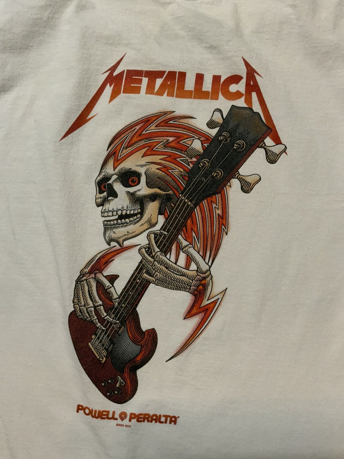 Powell Peralta Metallica X Powell Peralta Skateboard Skull Guitar T Shirt Hoodie, Sweatshirt | PodTeesHub.com