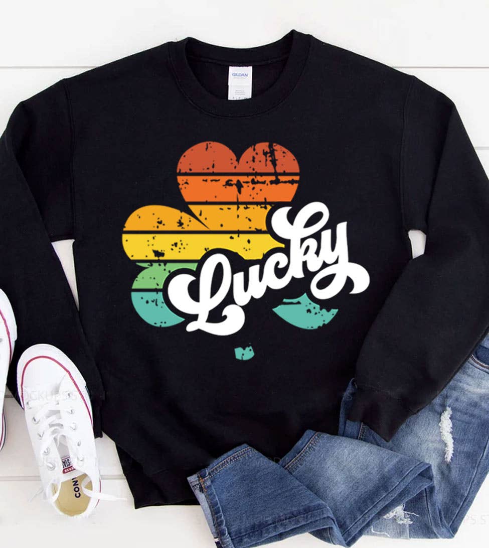 Lucky Clover - St. Patrick's Day Clover Luck Fun Sweatshirt T-Shirts, Hoodie | PodTeesHub.com