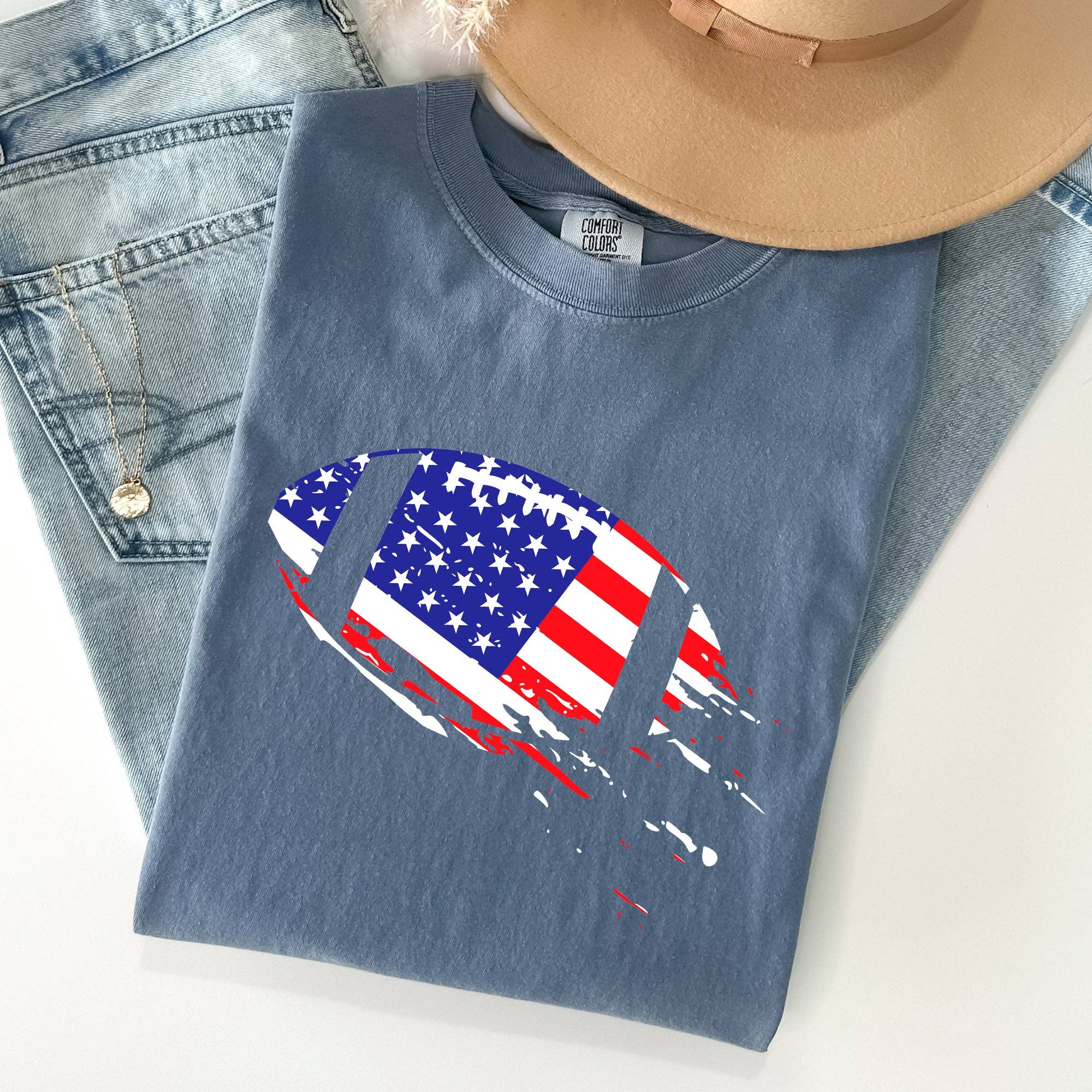 Football, Sports, American Flag, Patriotic Tshirt Hoodie, Sweatshirt | PodTeesHub.com