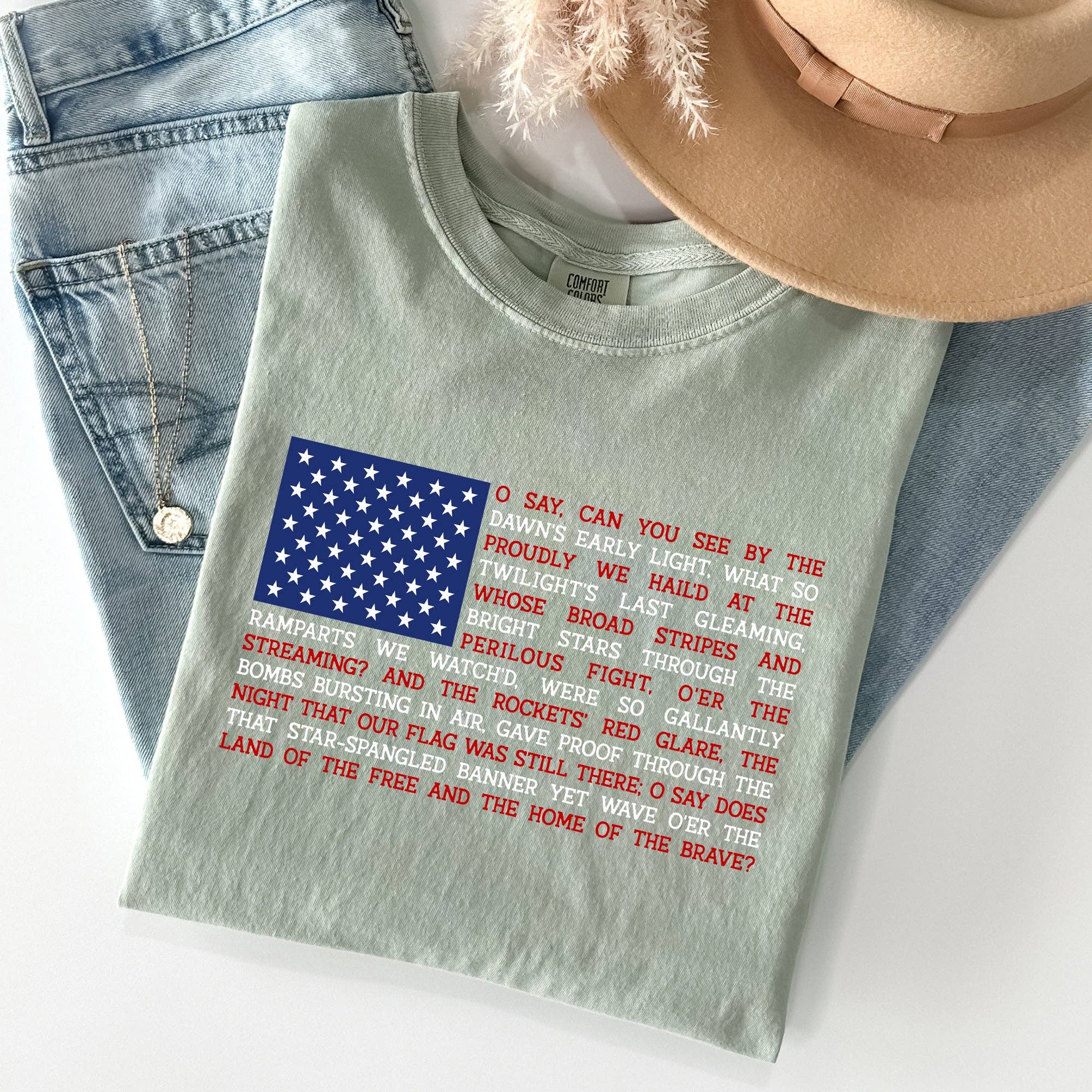 American Flag, Anthem, Patriotic, 4th of July Tshirt Hoodie, Sweatshirt | PodTeesHub.com