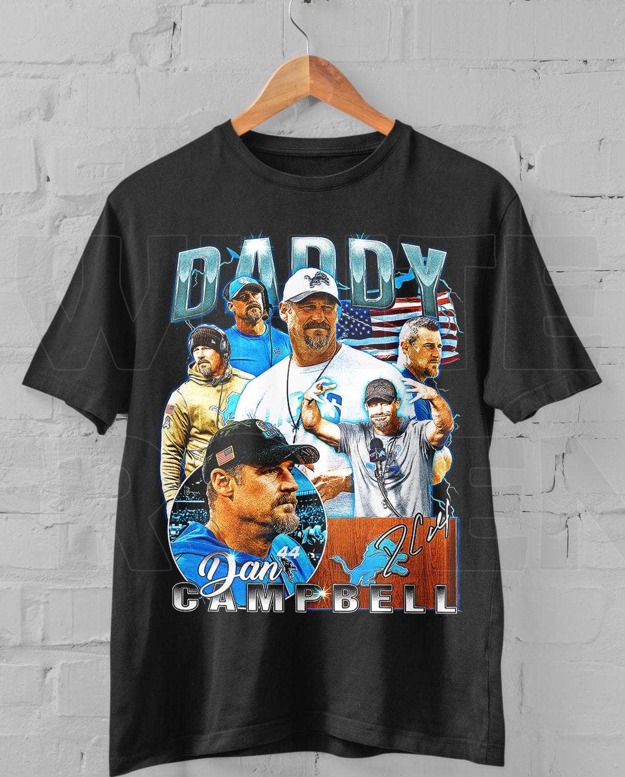 Vintage Motor City Football Tee - Dan Campbell Shirt Hoodie, Sweatshirt | PodTeesHub.com