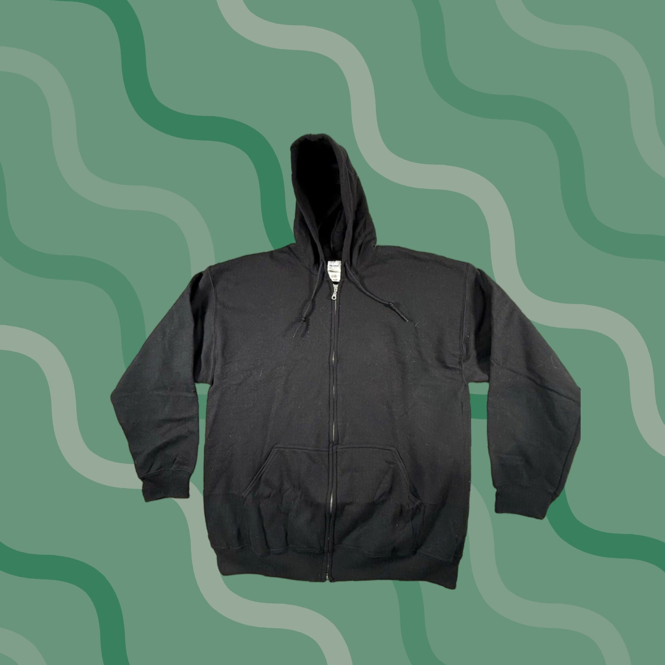 Vintage 90s Streetwear Mens Xl Black Full Zip Hoodie Sweatshirt Sweatshirt Hoodie Men S Xl B T-Shirts | PodTeesHub.com
