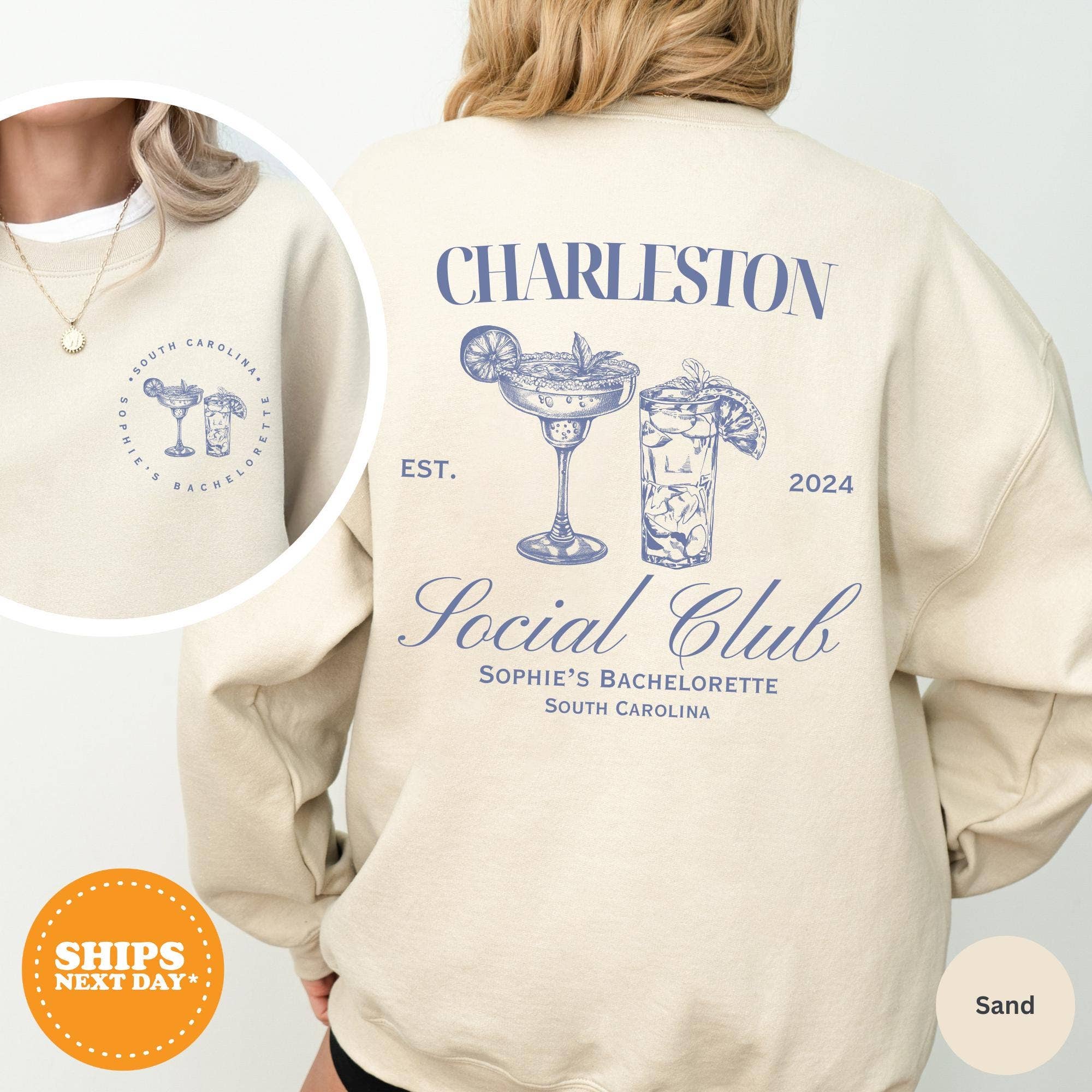 Bachelorette Personalized Custom Charleston Trip Tee Hoodie, Sweatshirt | PodTeesHub.com