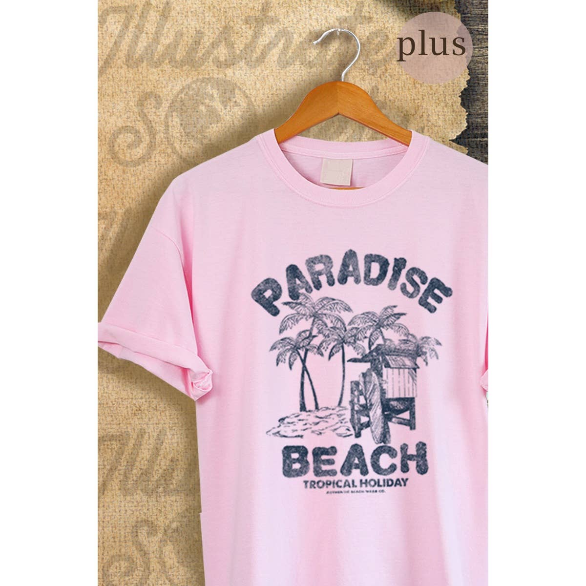 Paradise Beach  Vintage Graphic Plus Tee Hoodie, Sweatshirt | PodTeesHub.com
