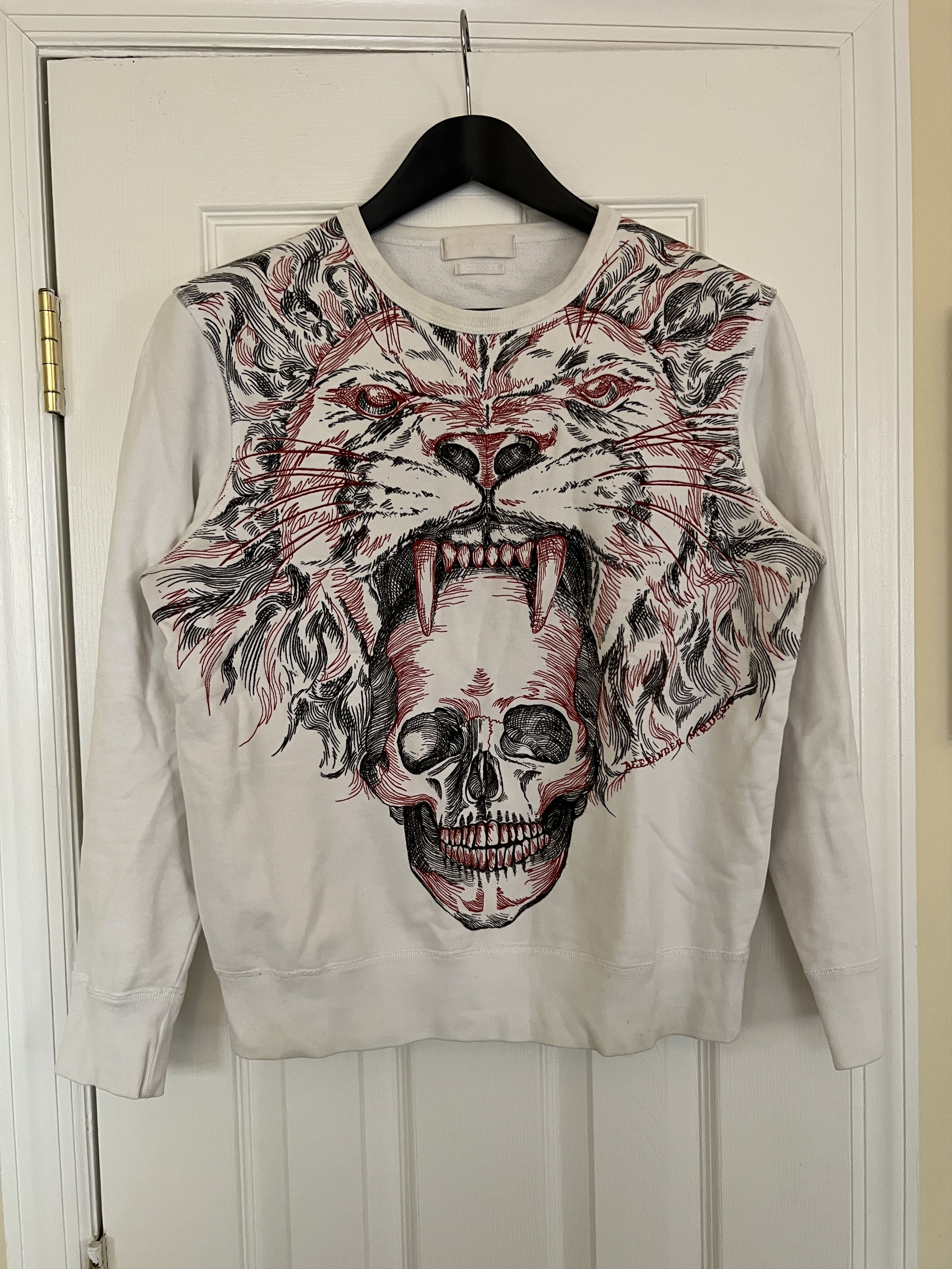 Alexander Mcqueen Embroidered Skull Sweatshirt T-Shirts, Hoodie | PodTeesHub.com
