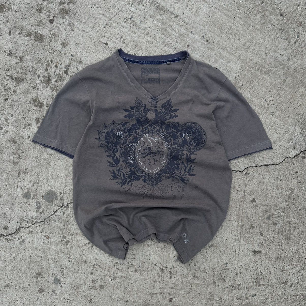 Next Vintage Japanese Style Next V Neck T Shirts Grunge Y2k 00s Hoodie, Sweatshirt | PodTeesHub.com