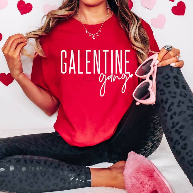 Galentine Gang Everyday Tee Hoodie, Sweatshirt | PodTeesHub.com