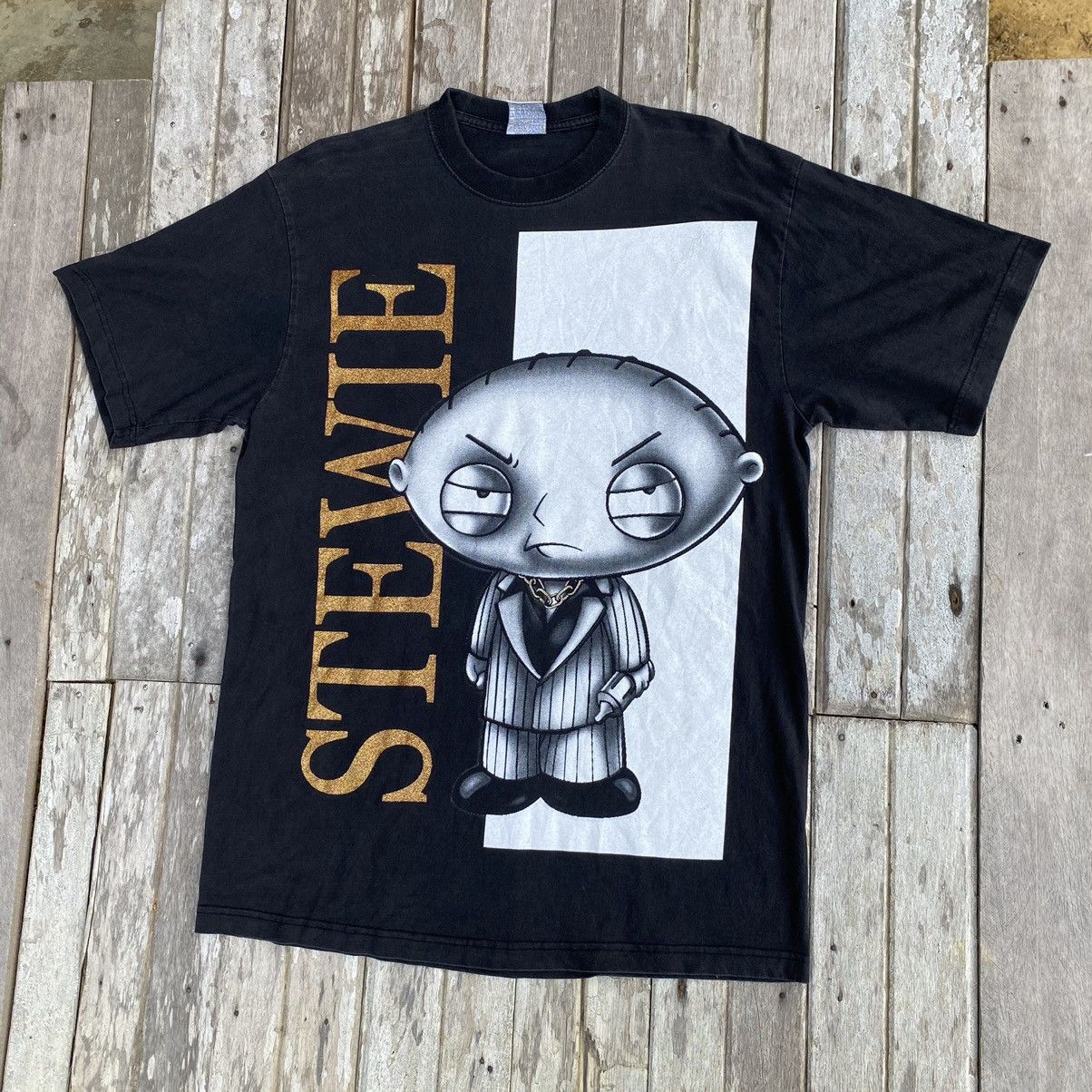 Thrashed Faded Vintage Stewei Scarface Cartoon Tee Hoodie, Sweatshirt | PodTeesHub.com