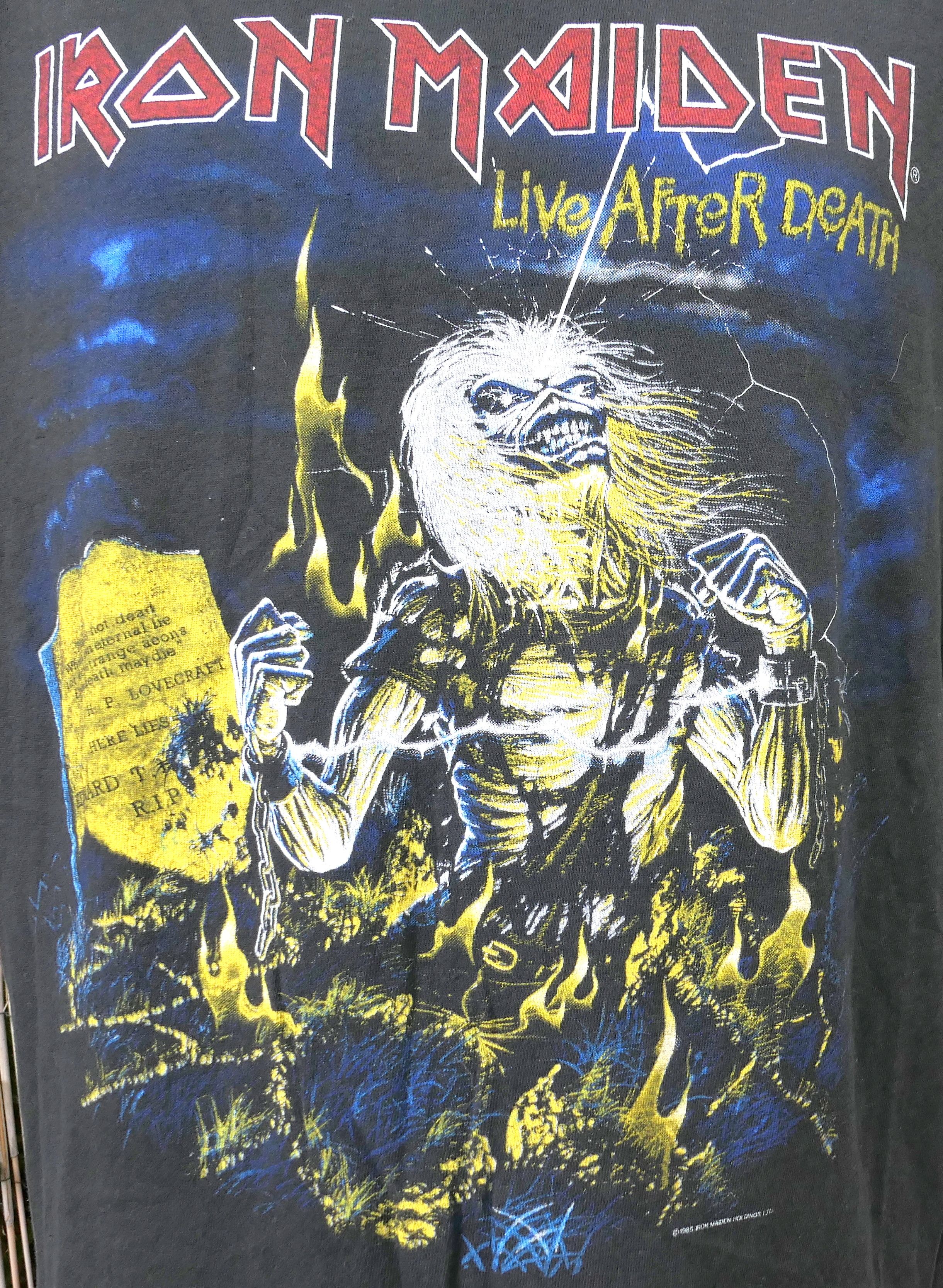Iron Maiden X Vintage Vintage 1985 Iron Maiden Live After Death T Shirt Large Hoodie, Sweatshirt | PodTeesHub.com