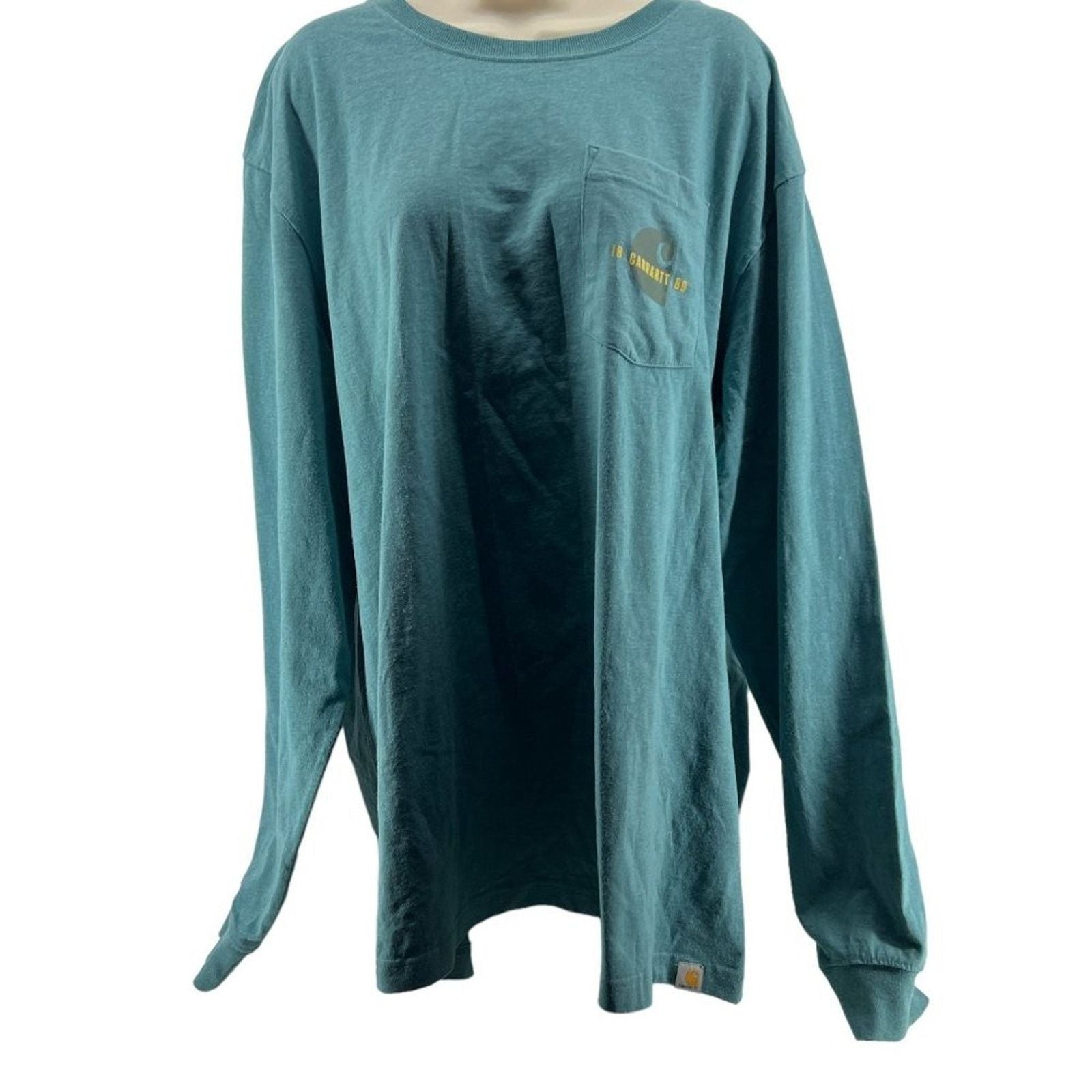 Carhartt Shirt Mens Graphic Tee Long Sleeve Pullover 2xl Hoodie, Sweatshirt | PodTeesHub.com