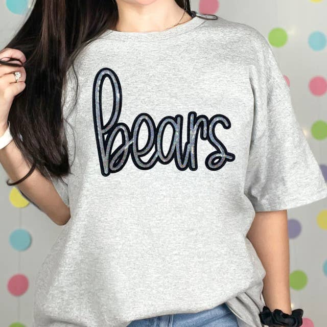 Bears Sequin Patch Ash Everyday Tee Hoodie, Sweatshirt | PodTeesHub.com