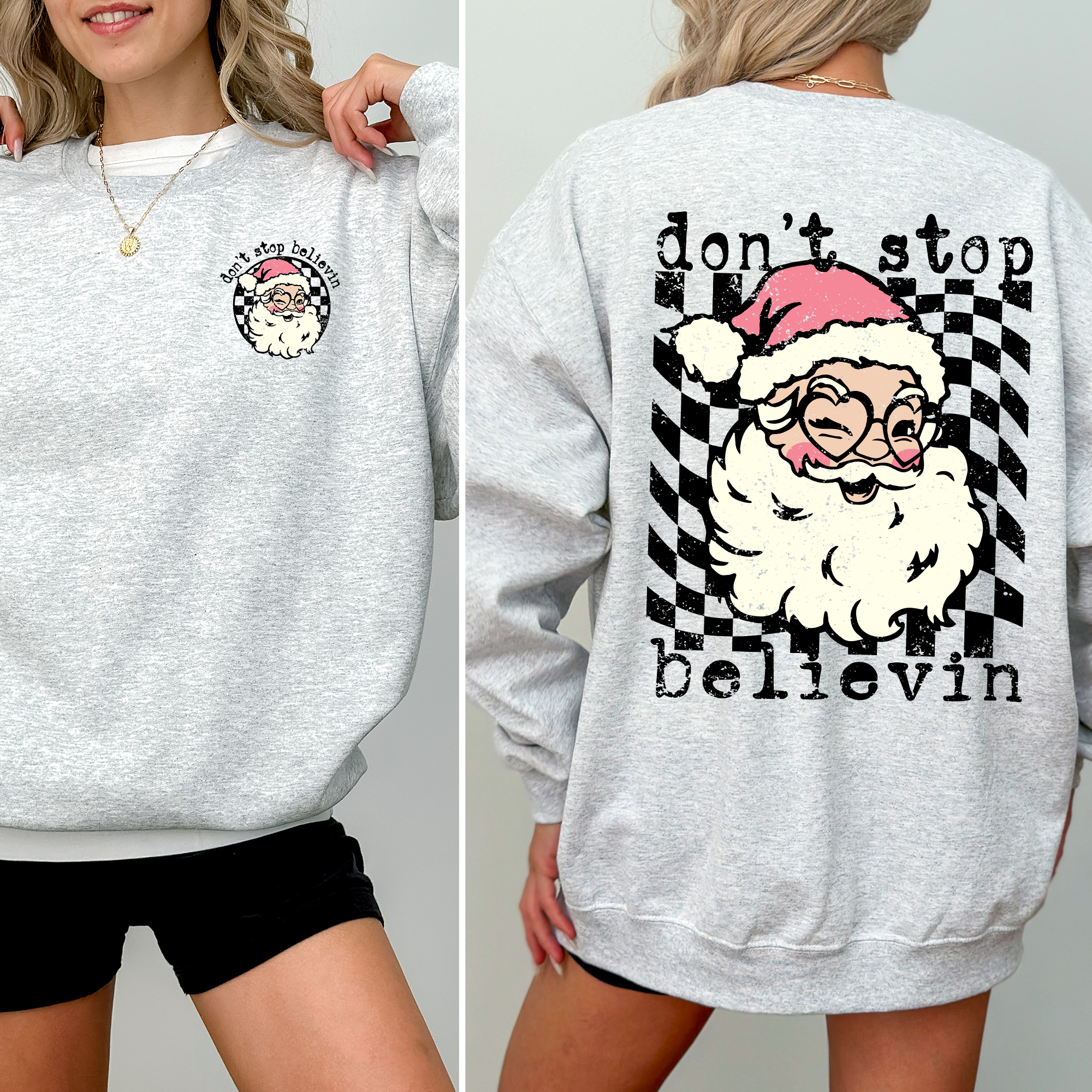 Don't Stop Believin, Vintage,Front and Back Sweatshirt T-Shirts, Hoodie | PodTeesHub.com