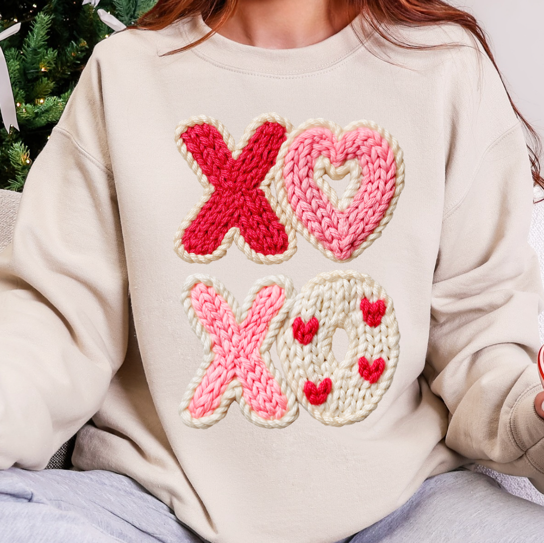 Xoxo Knit Tee or Sweatshirt Hoodie | PodTeesHub.com