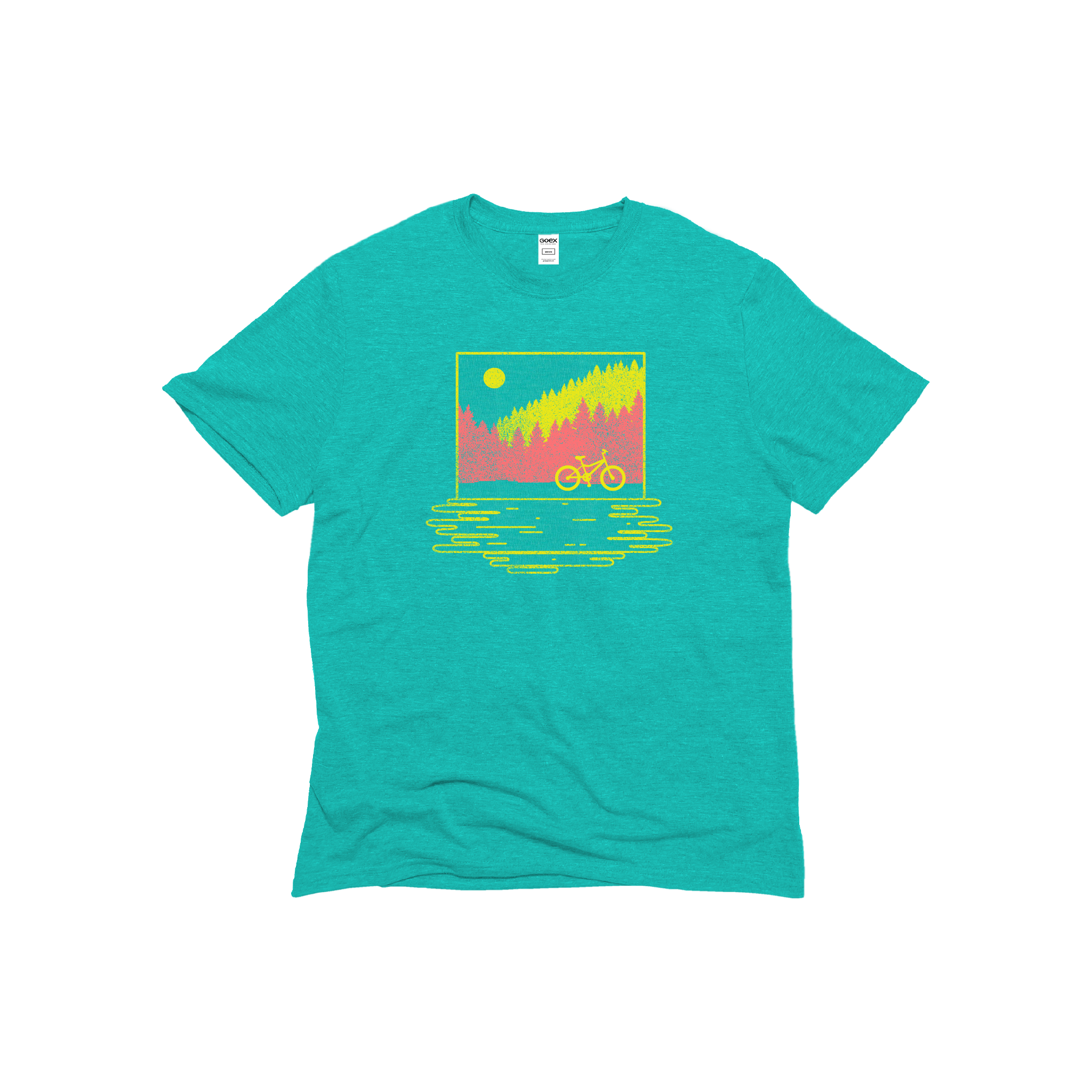Lake Bike Graphic Tee - Teal - 12pk Hoodie, Sweatshirt | PodTeesHub.com