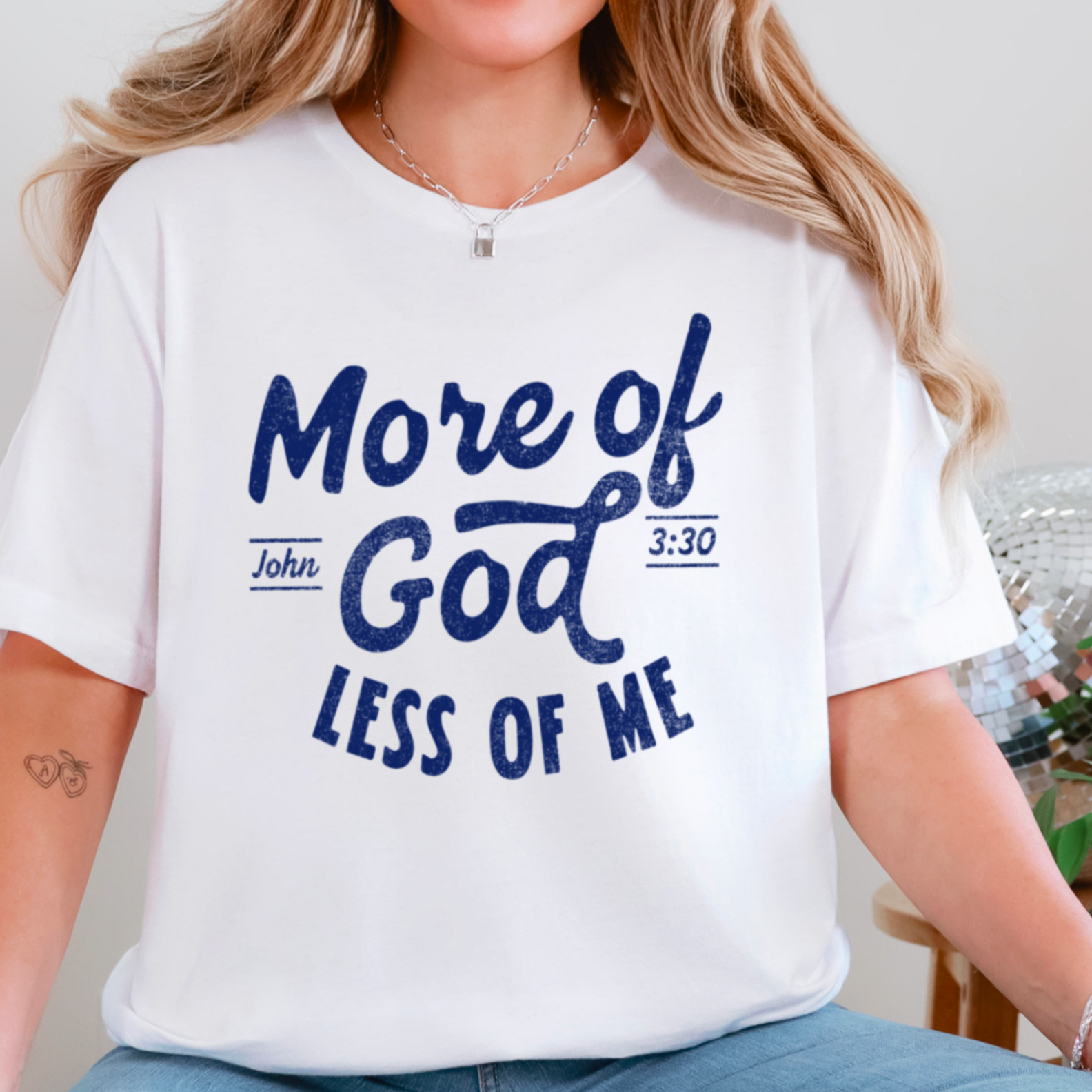 More of God Christian Graphic Tee | Bella Canvas Hoodie, Sweatshirt | PodTeesHub.com