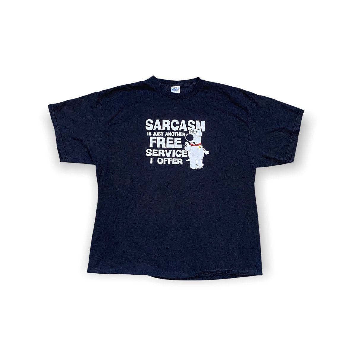 Vintage 2000s Brian Family Guy Sarcasm Tee Hoodie, Sweatshirt | PodTeesHub.com