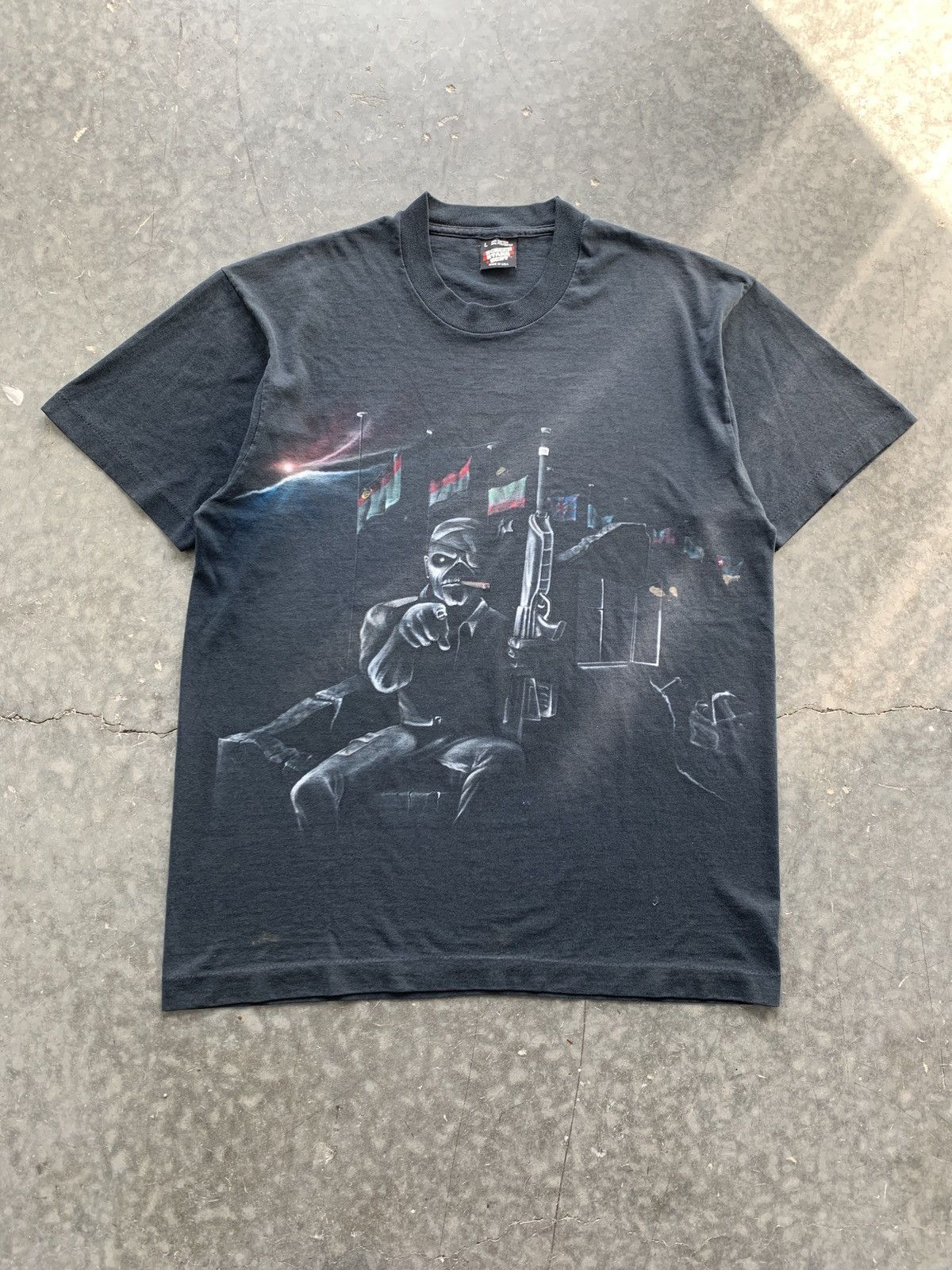 Rare Vintage 90s Iron Maiden Aop Screen Stars T-Shirts, Hoodie, Sweatshirt