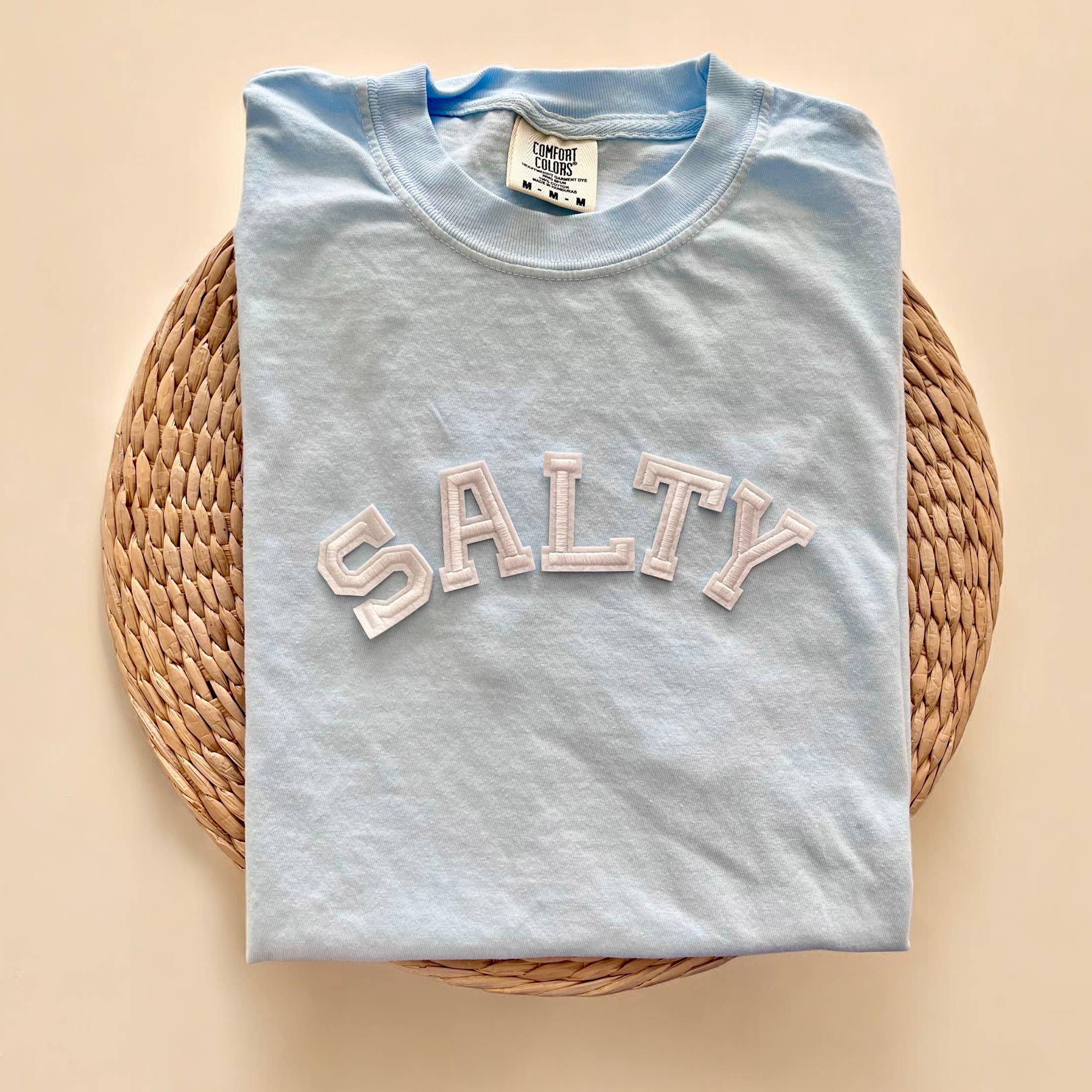 Comfort Colors Salty Shirt, Oversized Beach Tee Hoodie, Sweatshirt | PodTeesHub.com