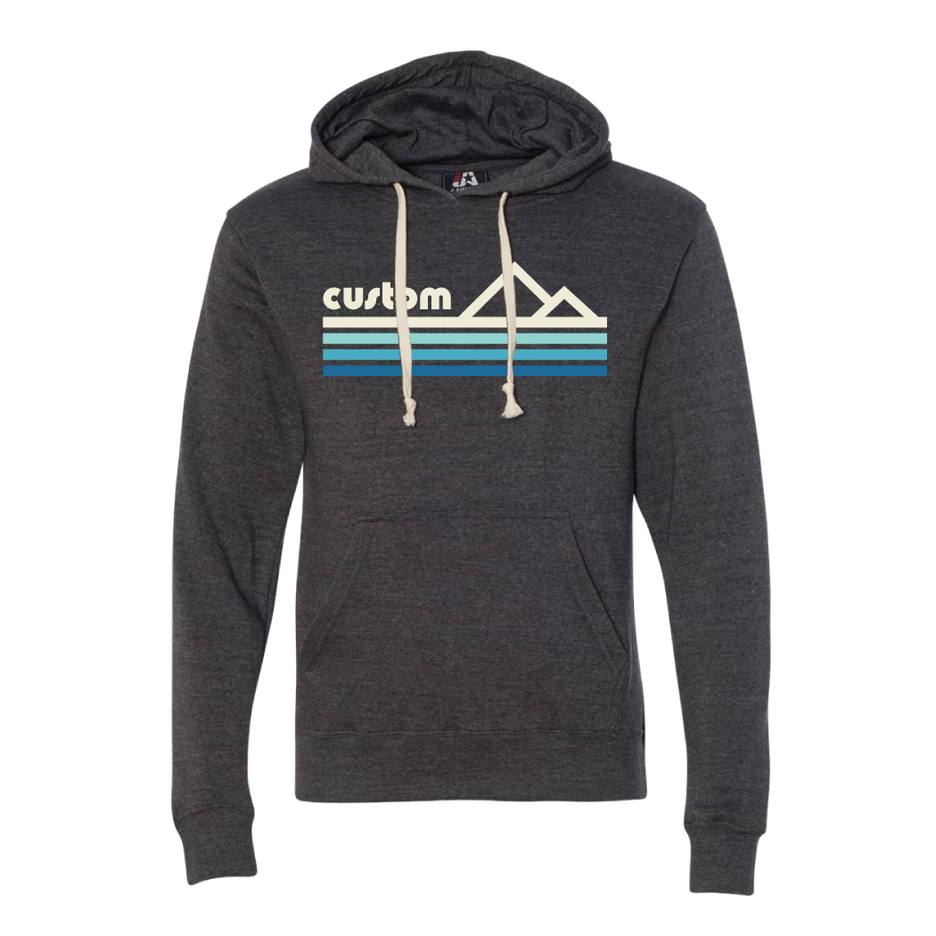 Custom Stripe Peak Hoodie - Blue T-Shirts, Sweatshirt | PodTeesHub.com
