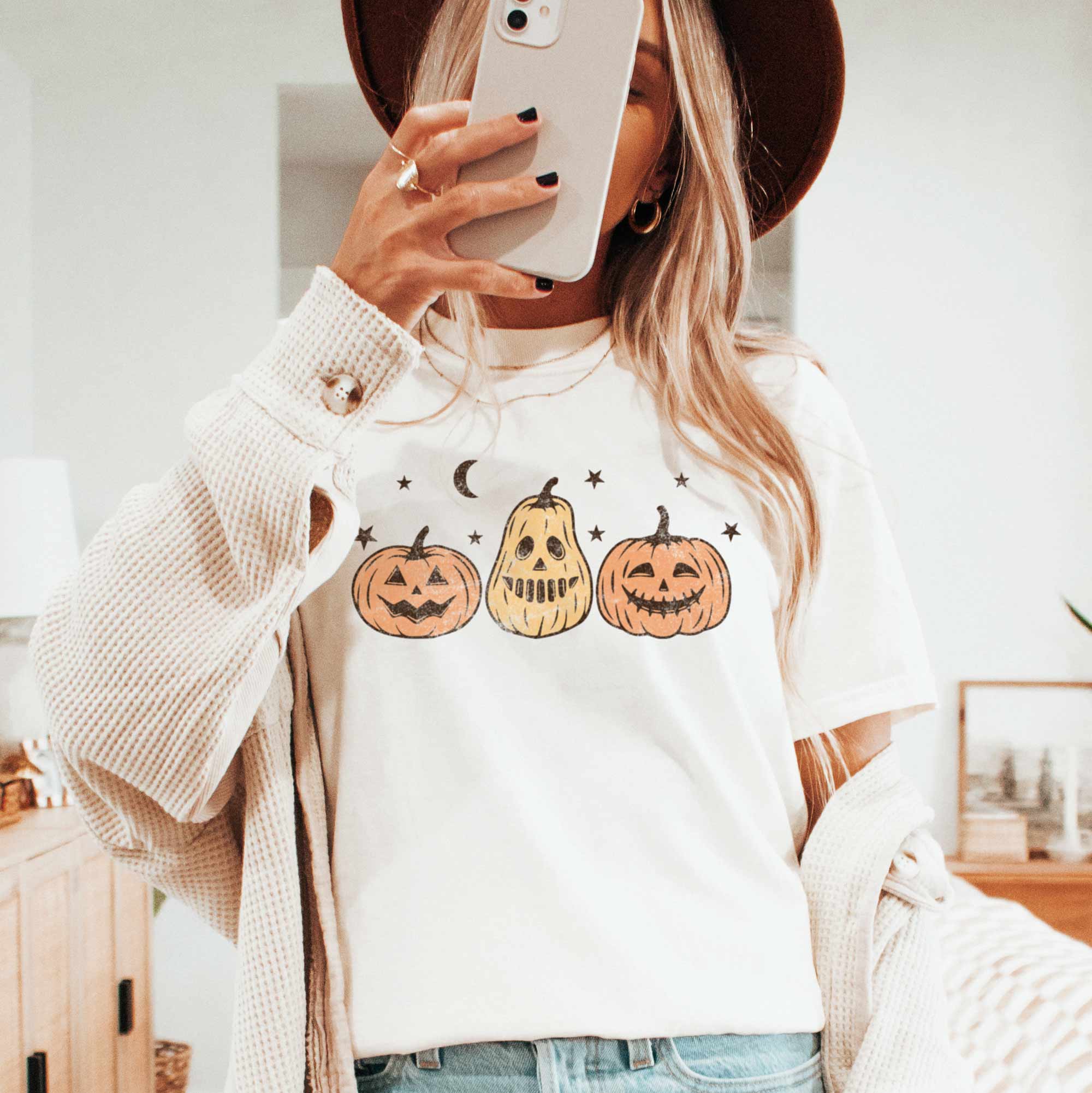 Jack-O-Lanterns Halloween Tee, Comfort Colors T-Shirt Hoodie, Sweatshirt | PodTeesHub.com