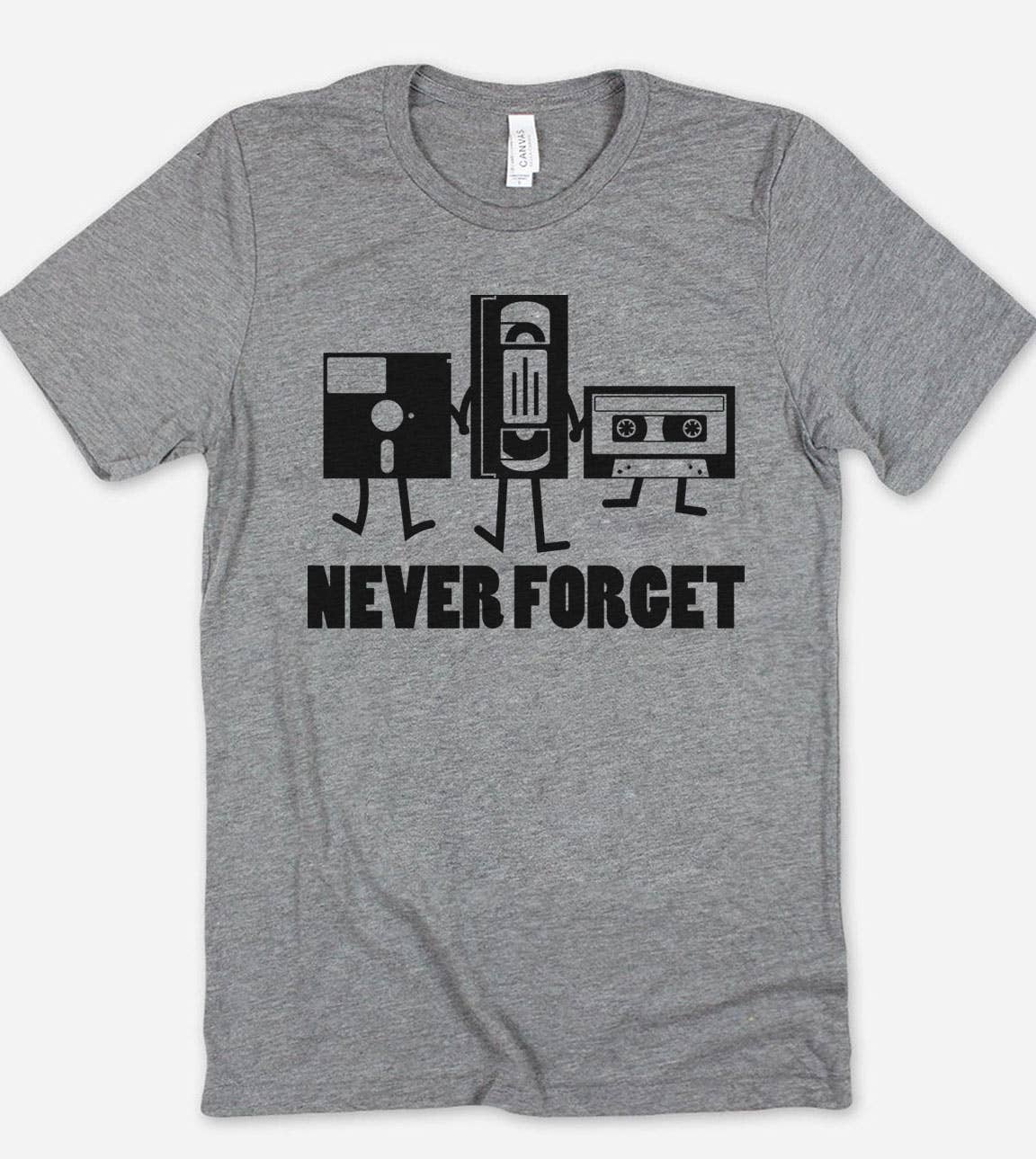 Never Forget - Vhs Cassette Floppy Disk Fun Retro T-Shirt Hoodie, Sweatshirt | PodTeesHub.com