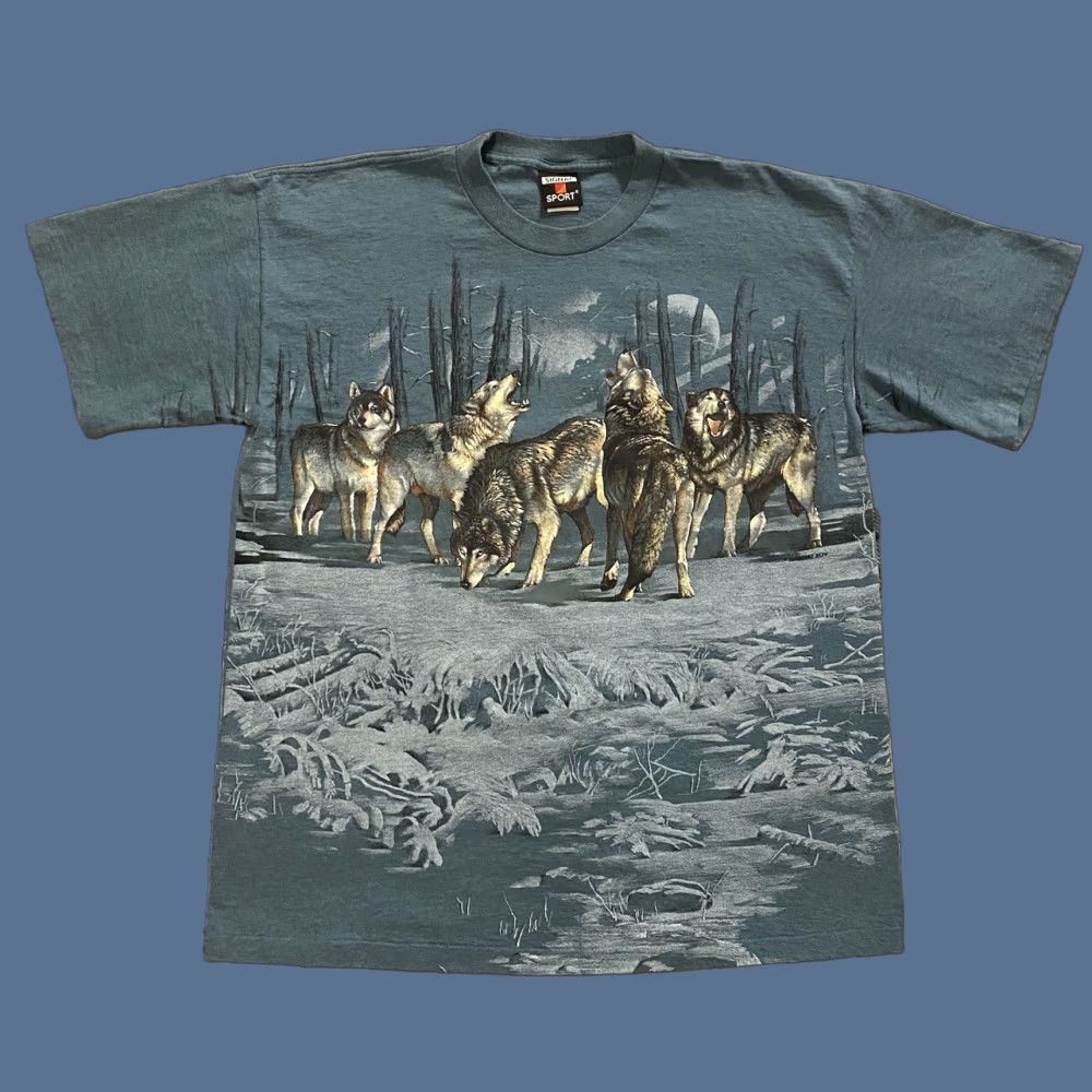 Vintage Signal Sport T Shirt Wolf Pack Wolves Blue Adult Xl Crew Neck Short Sleeve Graphic P Hoodie, Sweatshirt