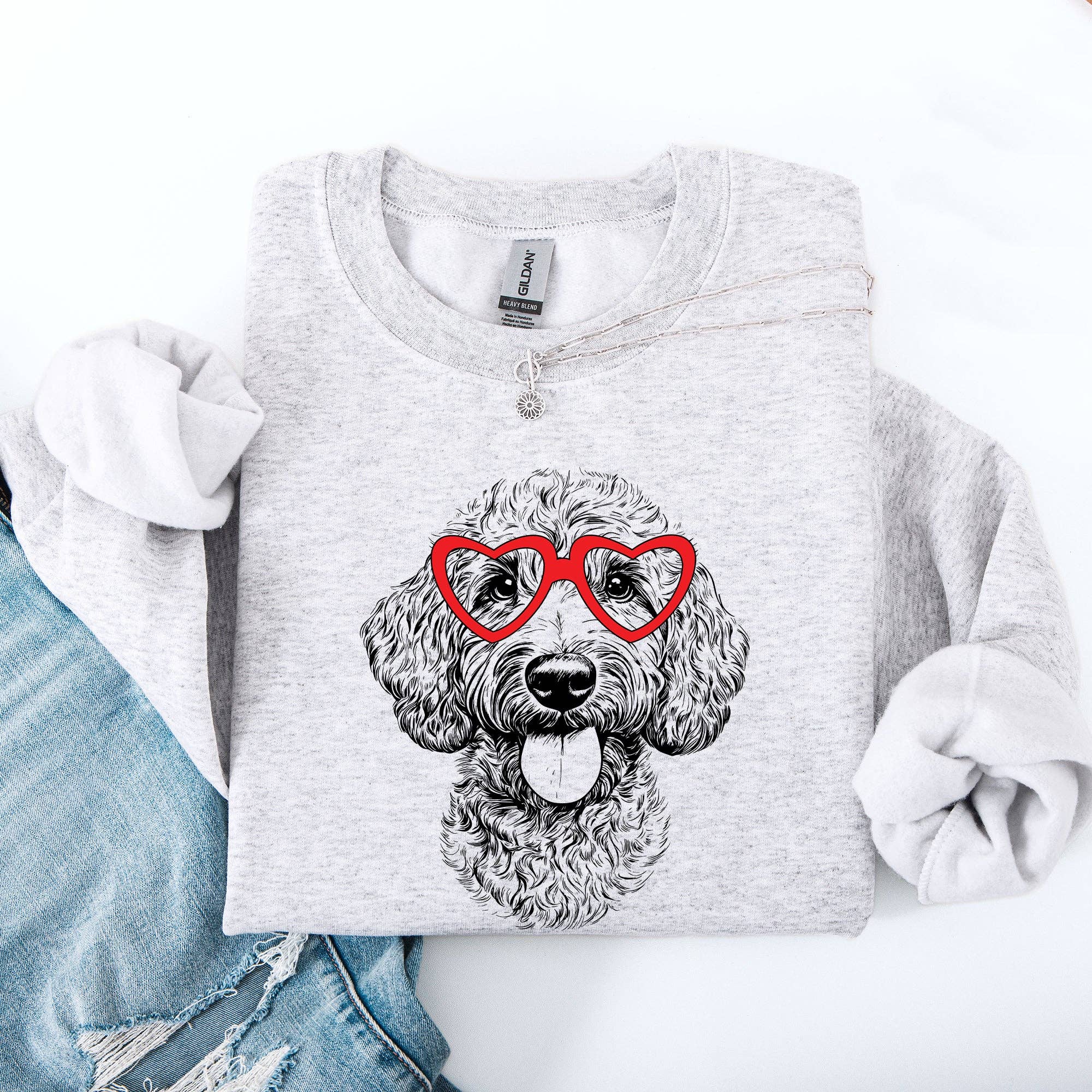 Labradoodle, Pet, Dog Breed, Valentine's Sweatshirt T-Shirts, Hoodie | PodTeesHub.com