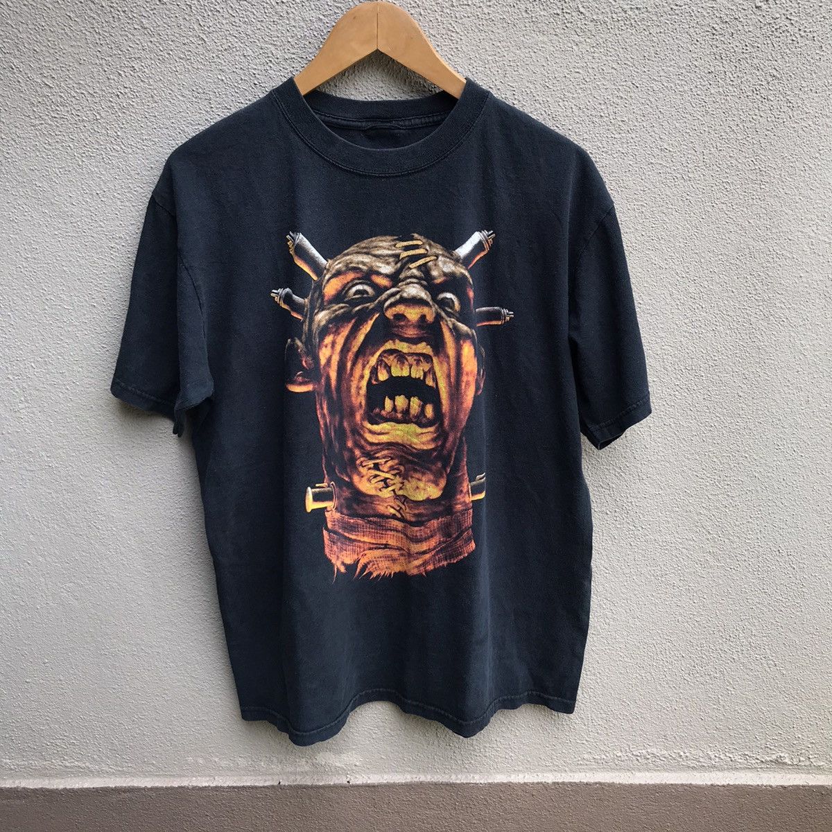 Vintage Frankenstein Wes Benscoter Art Horror Tee Hoodie, Sweatshirt | PodTeesHub.com