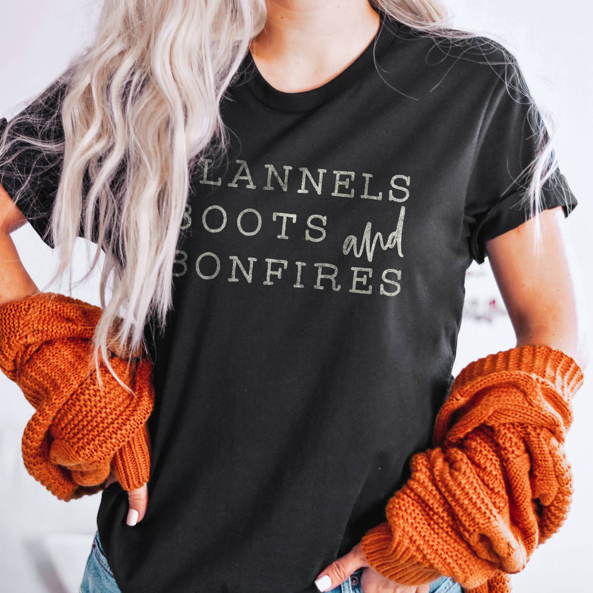 Flannels Boots and Bonfires Tee Hoodie, Sweatshirt | PodTeesHub.com