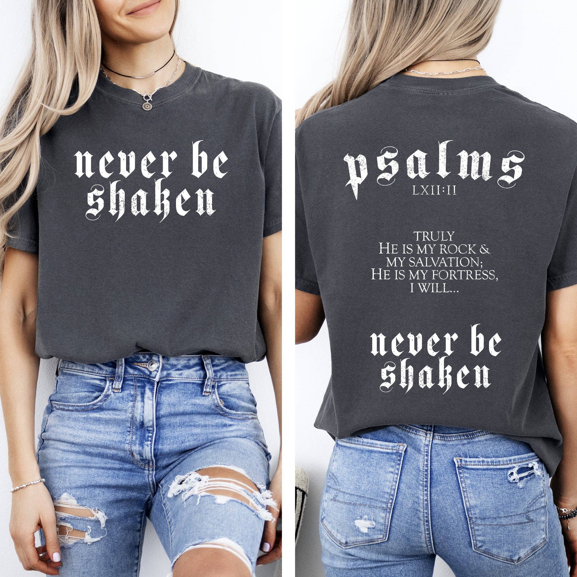 Never Be Shaken, Psalms Faith Gospel Christian Bible T-Shirt Hoodie, Sweatshirt | PodTeesHub.com