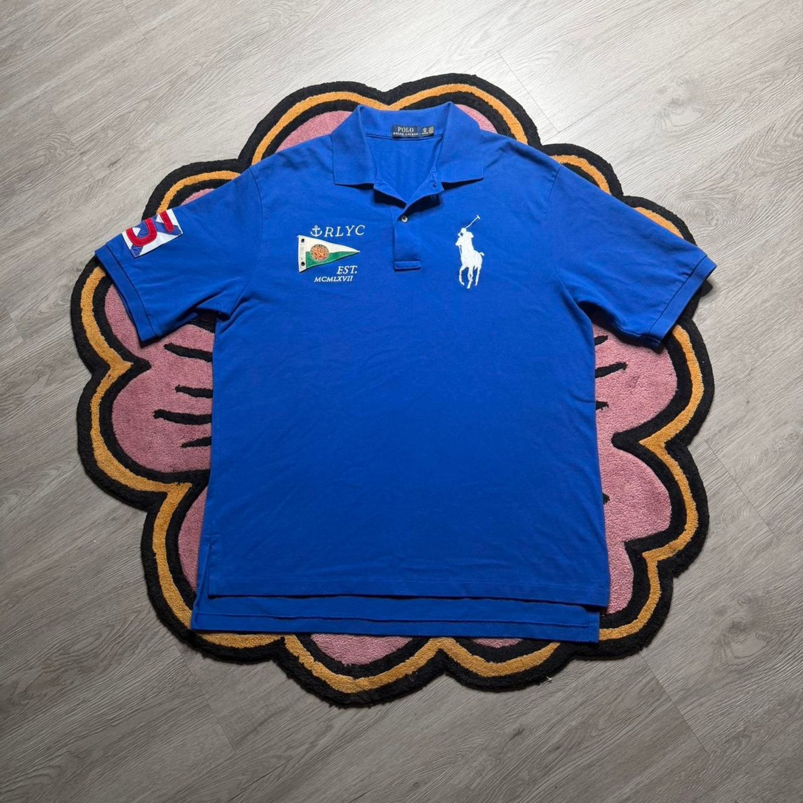 Lauren Polo Ralph Lauren Embroidered Big Pony Rugby Shirt Large Hoodie, Sweatshirt | PodTeesHub.com