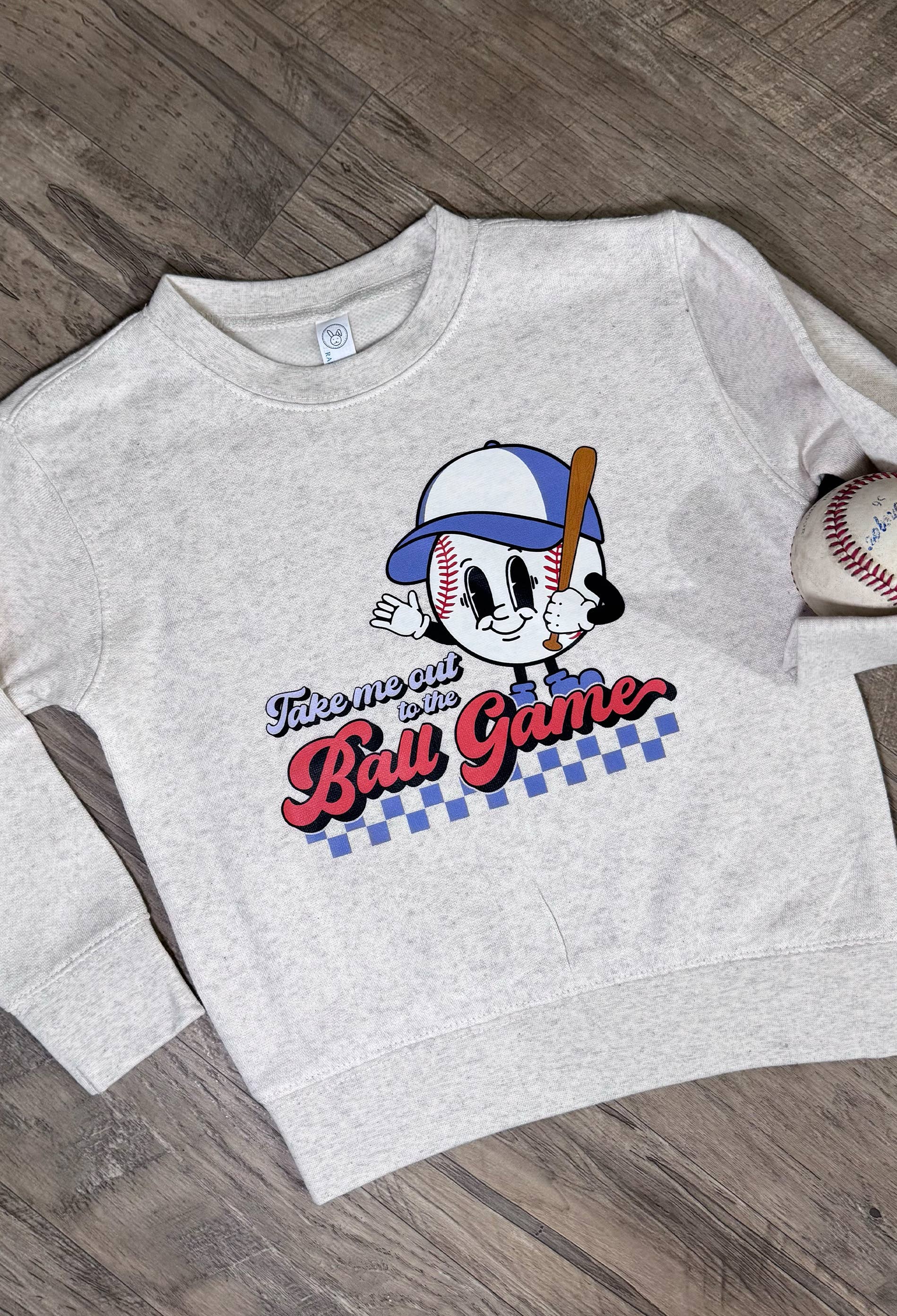 Take Me Out To the Ballgame Graphic Toddler Sweater T-Shirts, Hoodie, Sweatshirt | PodTeesHub.com