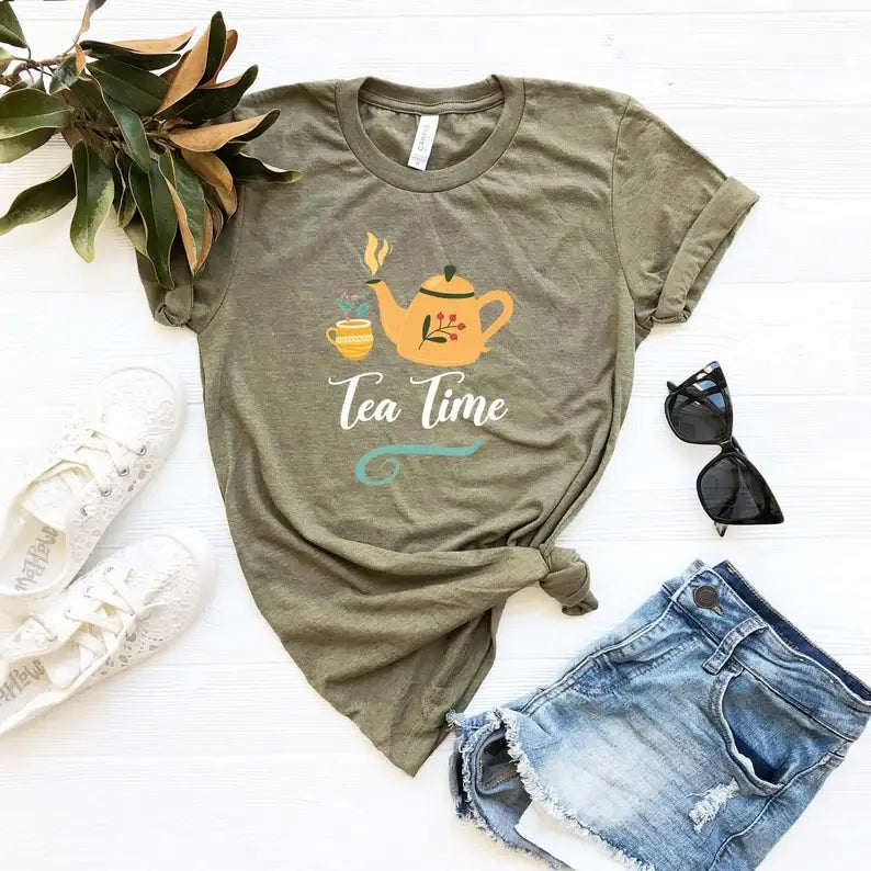 Tea Time T-Shirt Hoodie, Sweatshirt | PodTeesHub.com