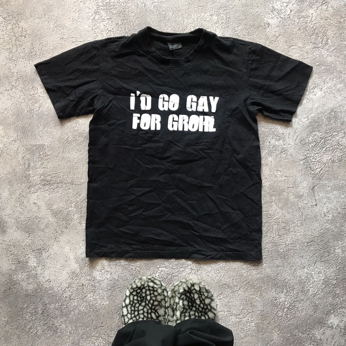 Band Tees Vintage Adult I D Go Gay For Grohl Slogan Funny Tee Y2k Hoodie, Sweatshirt | PodTeesHub.com