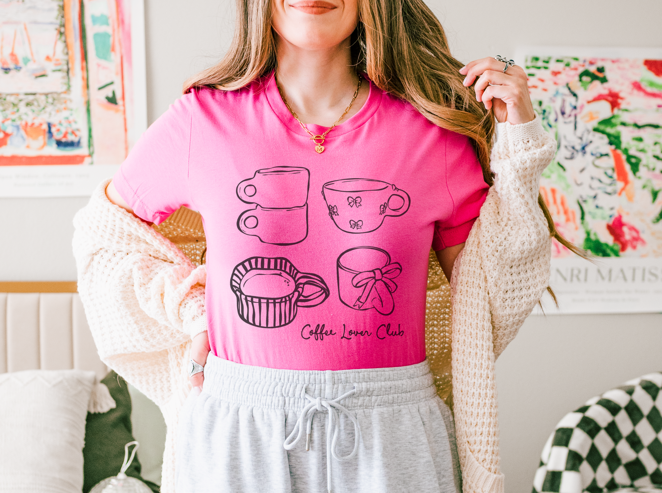 Coffee Lover Club Graphic Tee | Summer Tee Hoodie, Sweatshirt | PodTeesHub.com