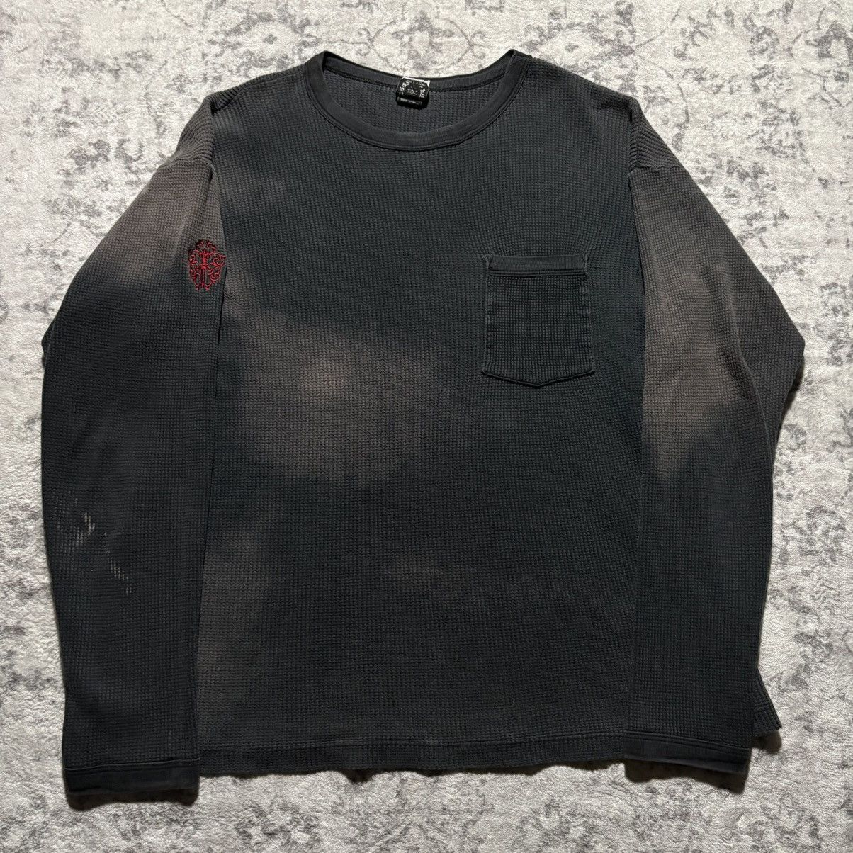 Hearts Chrome Hearts Faded Vine Dagger Fuck You Thermal Long Sleeve T-Shirts, Hoodie, Sweatshirt | PodTeesHub.com