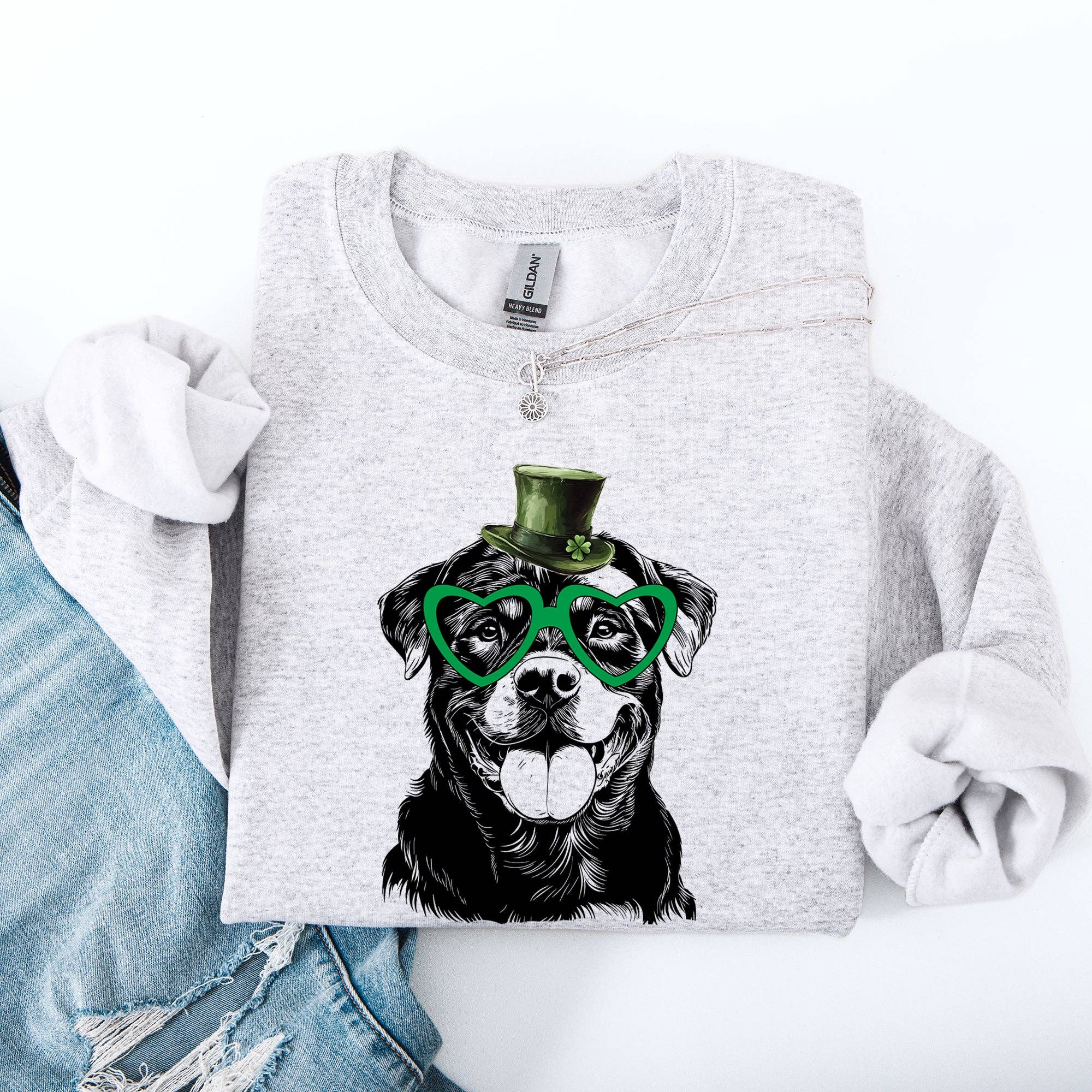 Rottweiler, Dog, St Patrick's Day, Lucky, Irish Sweatshirt T-Shirts, Hoodie | PodTeesHub.com