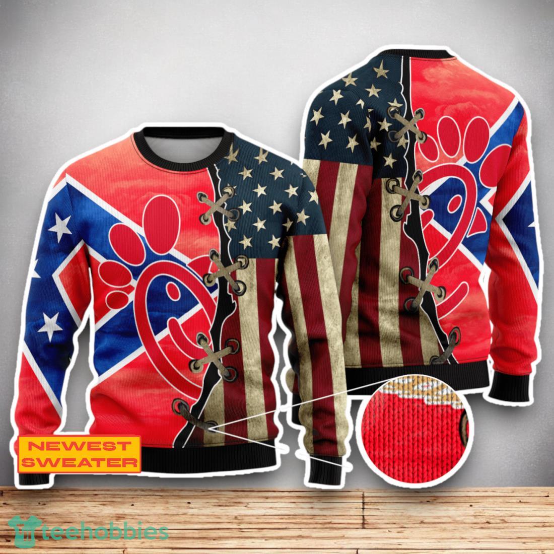 Chick-Fil-A USA Flag 3D Sweater For Men Women