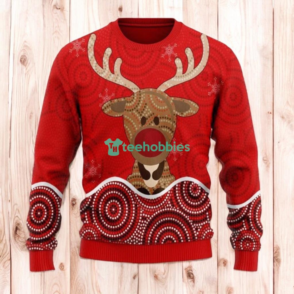 Christmas Ugly Sweater Aboriginal Art Christmas Reindeer Ugly Sweaters, Merry Christmas Ugly Sweaters