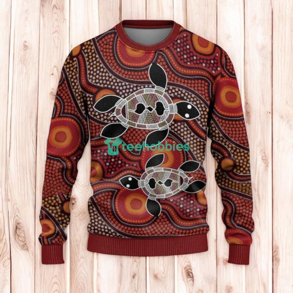 Christmas Ugly Sweater Aboriginal Ugly Sweaters, Aboriginal Turtle Ugly Sweaters