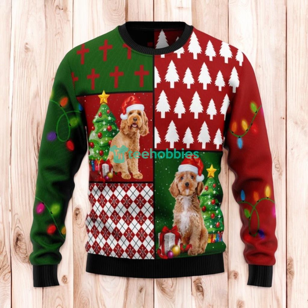 Christmas Ugly Sweater Cockapoo Hohoho Funny Unisex Sweater Gift