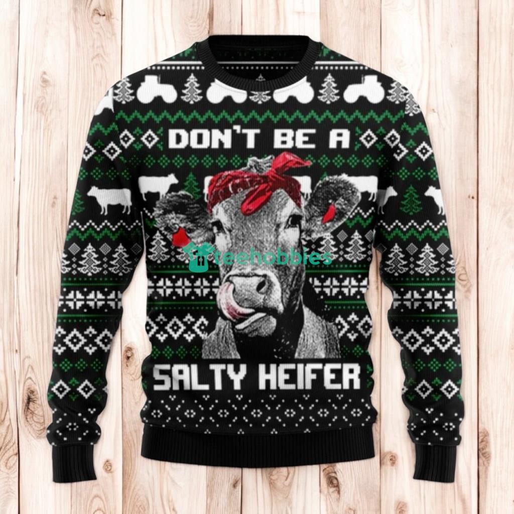 Christmas Ugly Sweater Cow Heifer Funny Unisex Sweater Gift