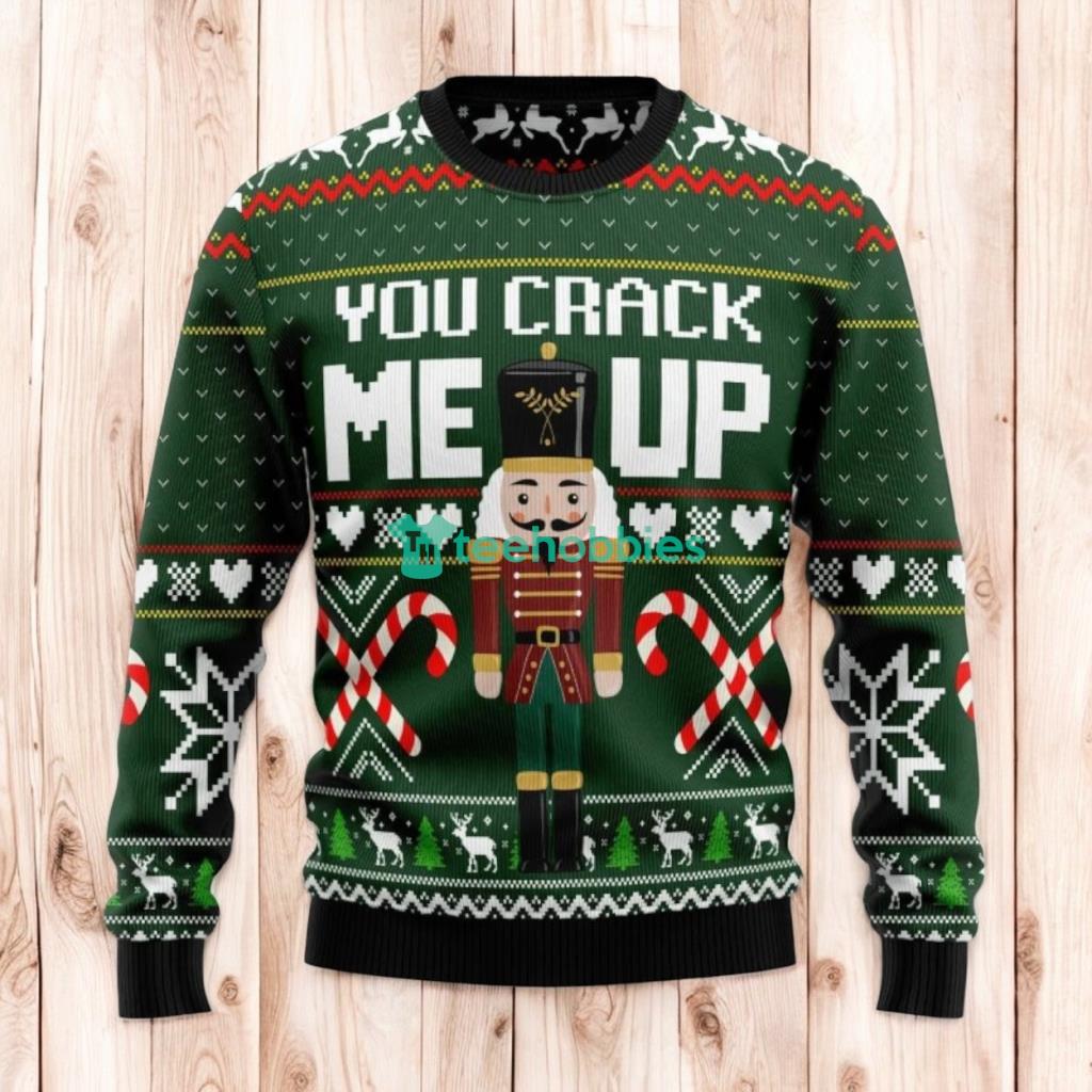 Christmas Ugly Sweater Crack Up Nutcracker Funny Unisex Sweater Gift