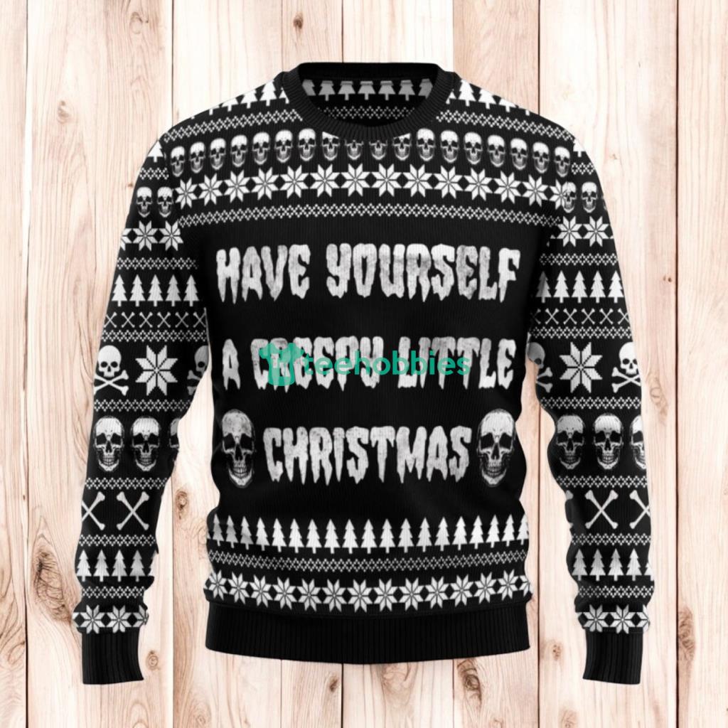 Christmas Ugly Sweater Creepy Little Christmas Funny Unisex Sweater Gift