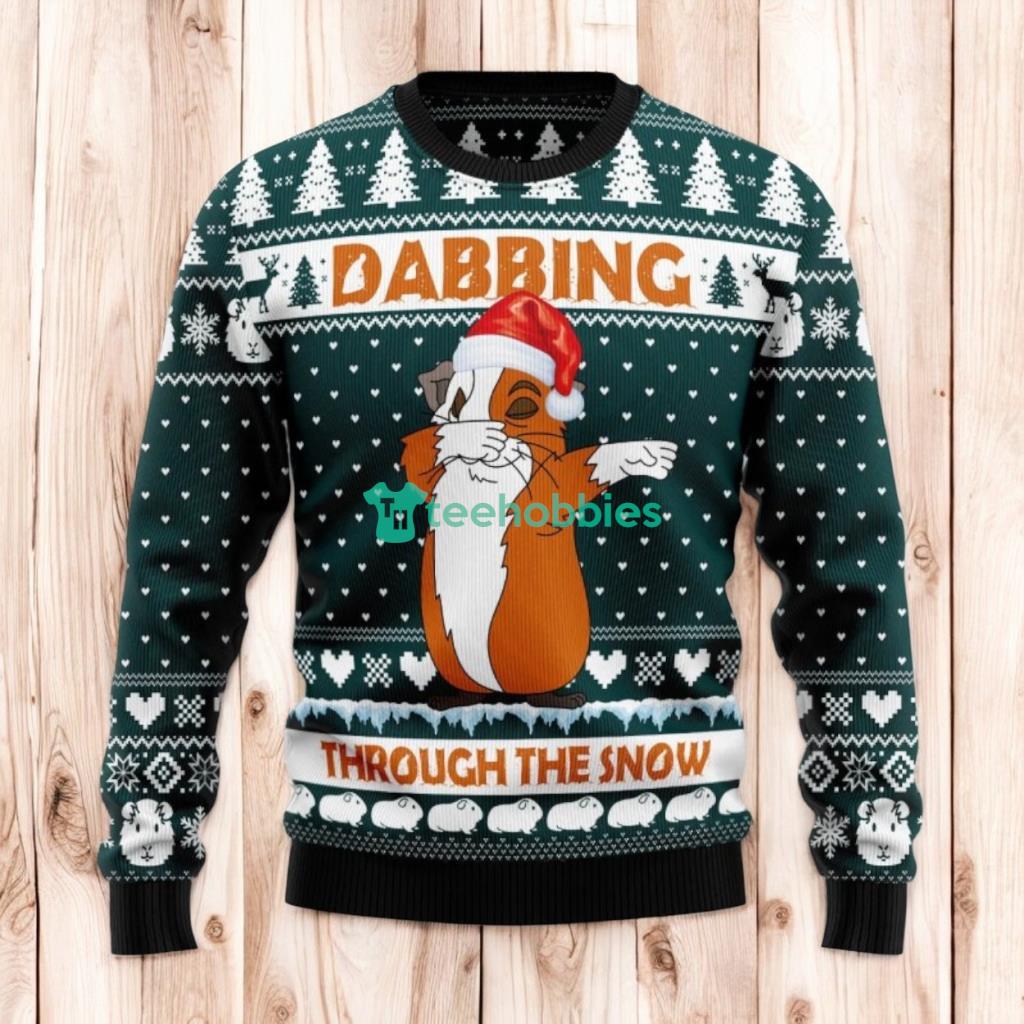 Christmas Ugly Sweater Dabbing Guinea Pig Funny Unisex Sweater Gift