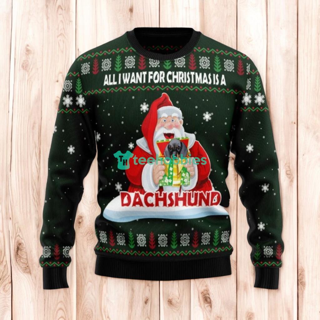 Christmas Ugly Sweater Dachshund Gift Funny Unisex Sweater Gift